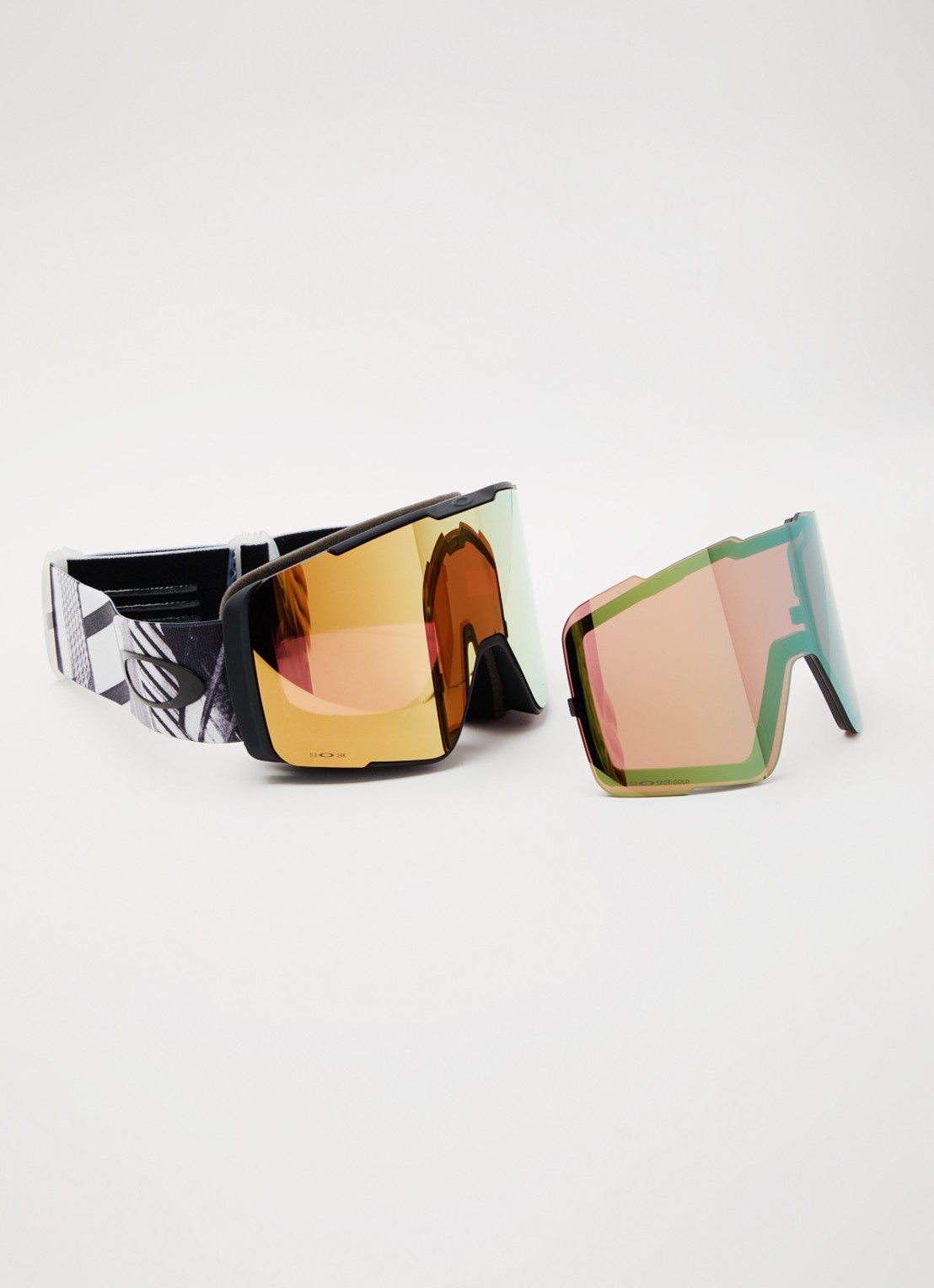 Oakley Line Miner Pro L skibril met verwisselbare lens OZ7136 - detail 2 lichtgrijs