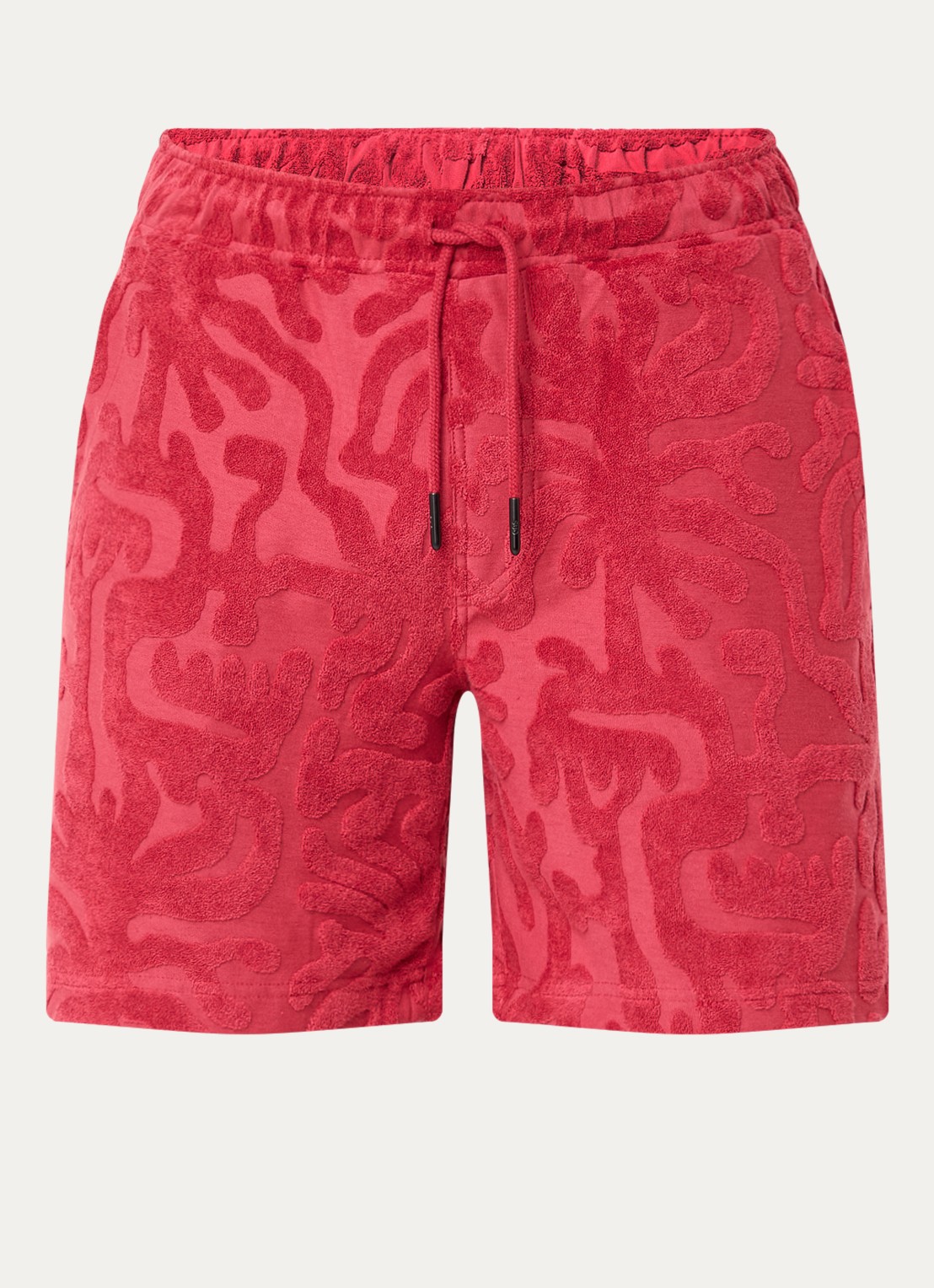OAS Loefy straight fit korte broek van badstof - voorkant 2 rood