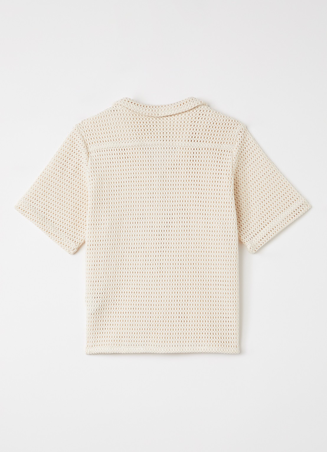 OAS Nicaro overhemd met opengewerkt dessin - voorkant 2 beige