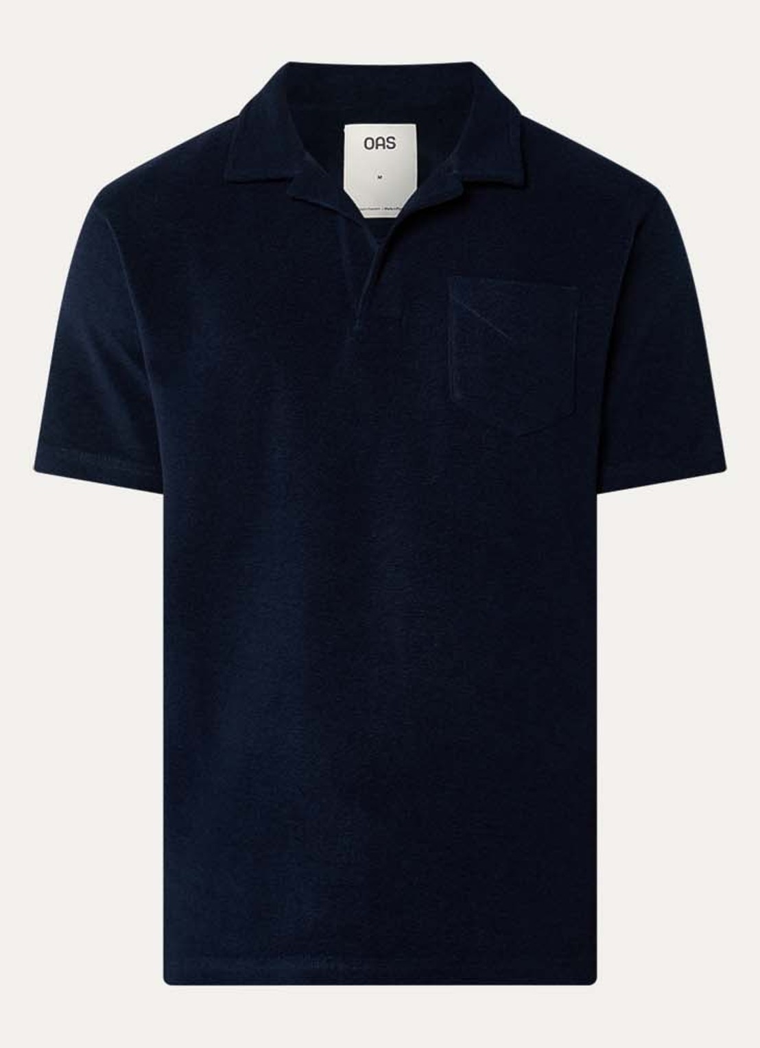 OAS Regular fit polo met borstzak - voorkant 3 donkerblauw