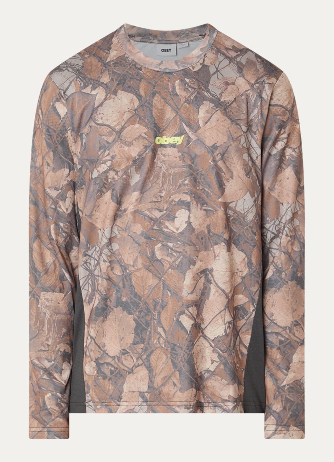 Obey Basecamp longsleeve met print - voorkant 3 bruin