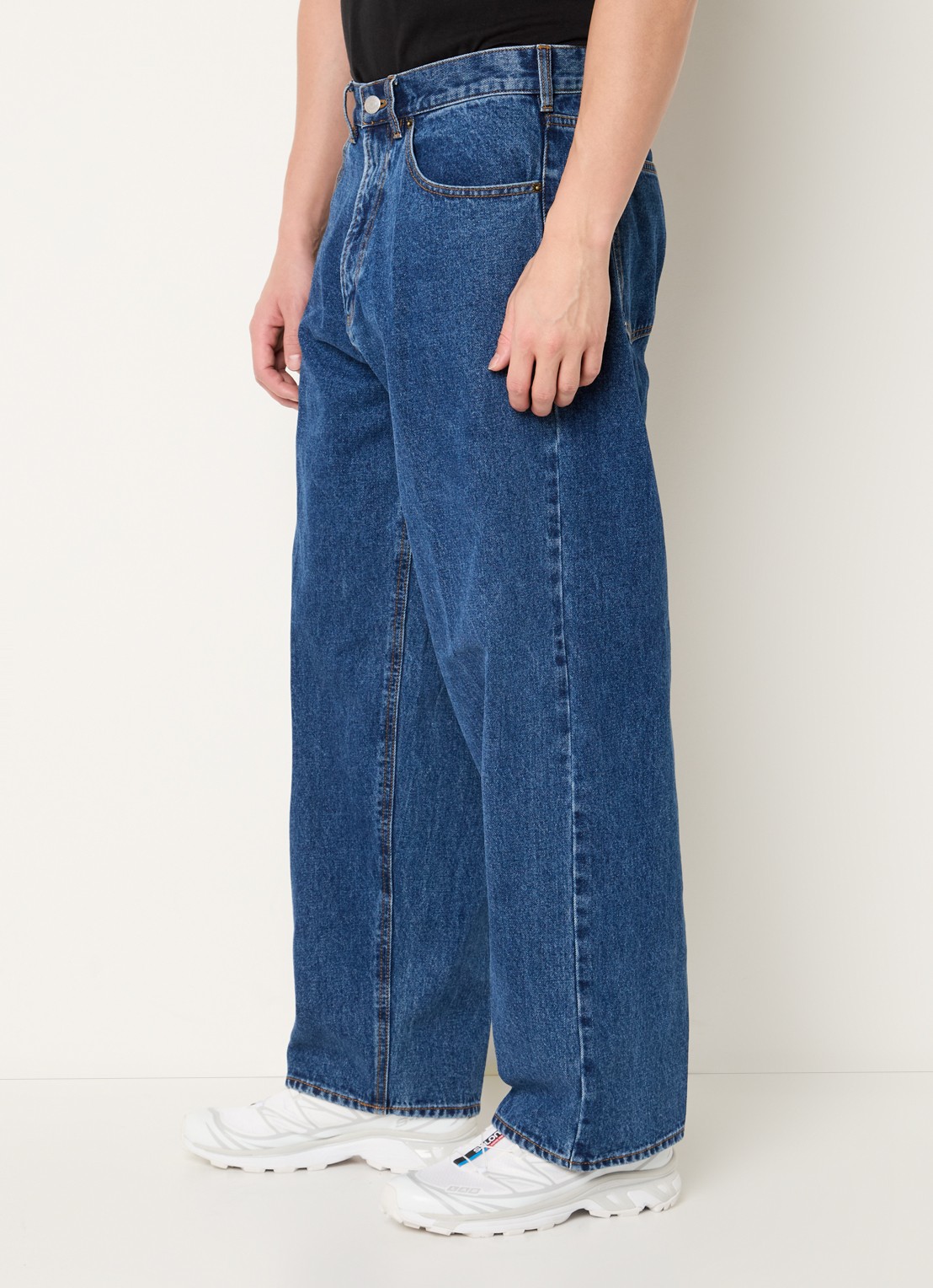 Obey Bigwig wide leg jeans met steekzakken - detail 5 indigo