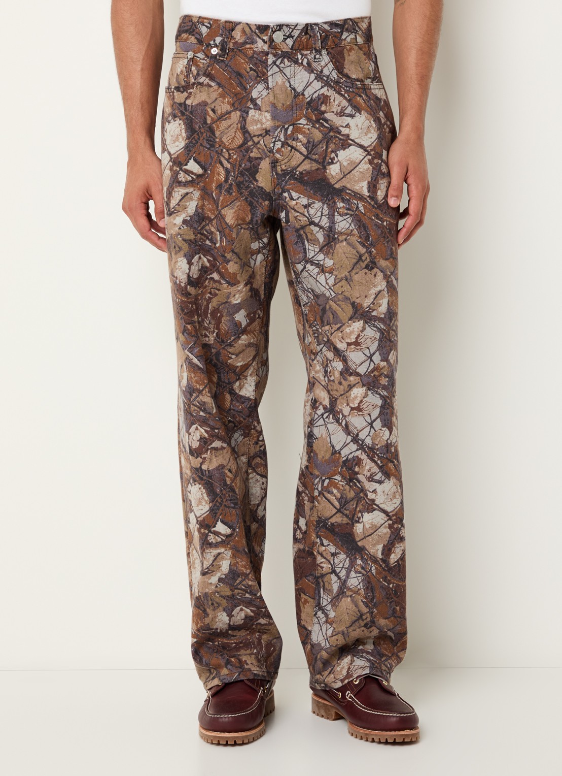 Obey Classic loose fit jeans met steekzakken - detail 3 bruin