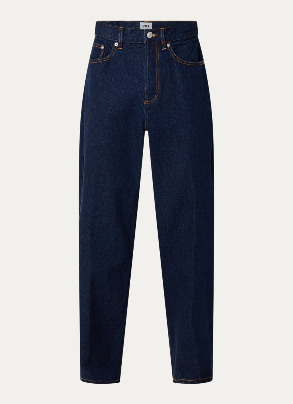 Obey Classic loose fit jeans met steekzakken - voorkant 2 indigo