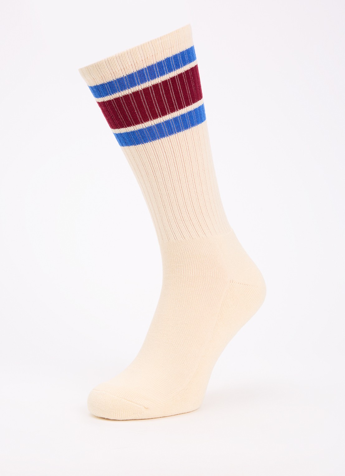 Obey Cooper sokken met logo - detail creme