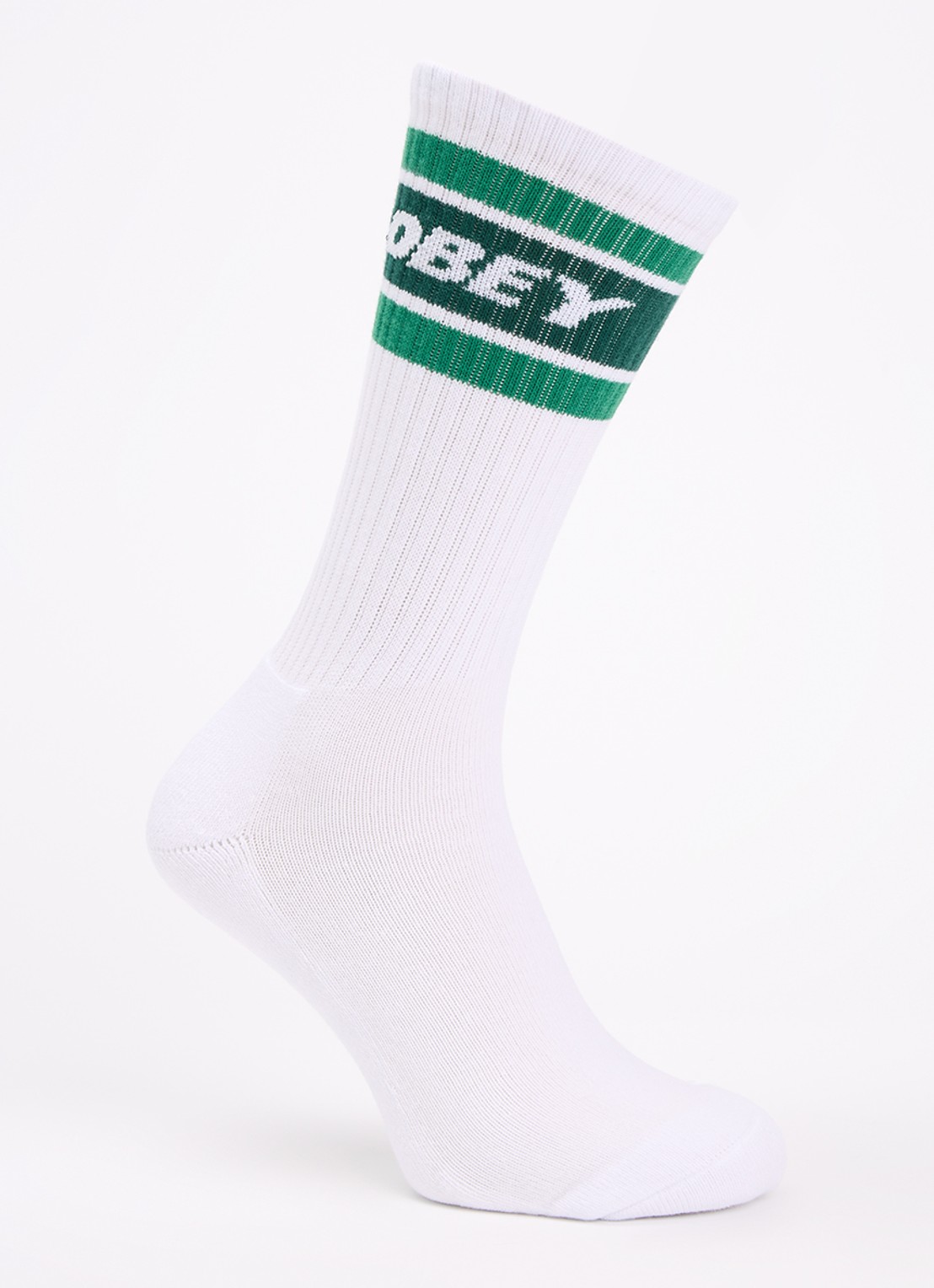 Obey Cooper sokken met logo - voorkant 2 groen