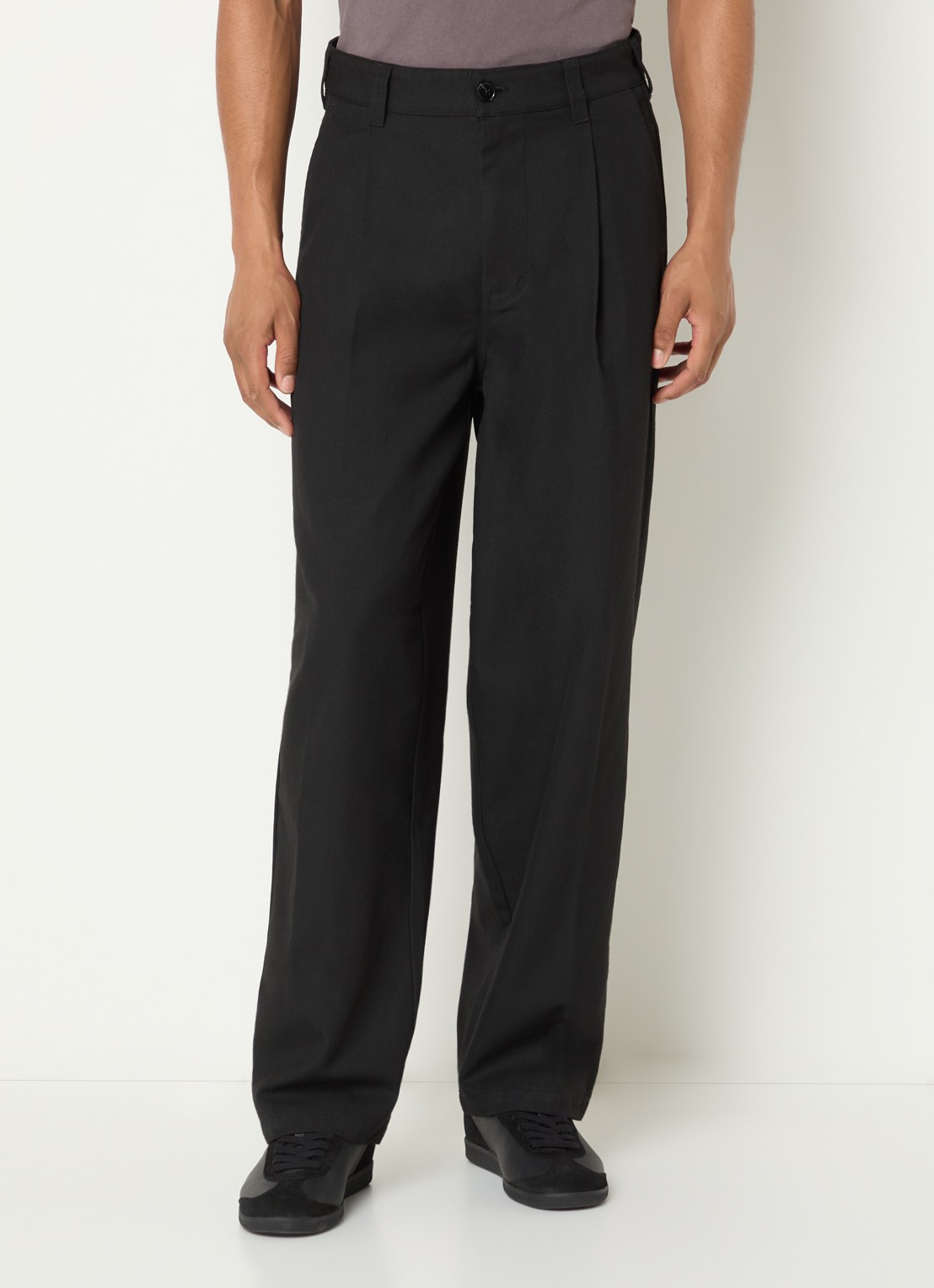 Obey Dean loose fit chino met steekzakken - detail 4 zwart