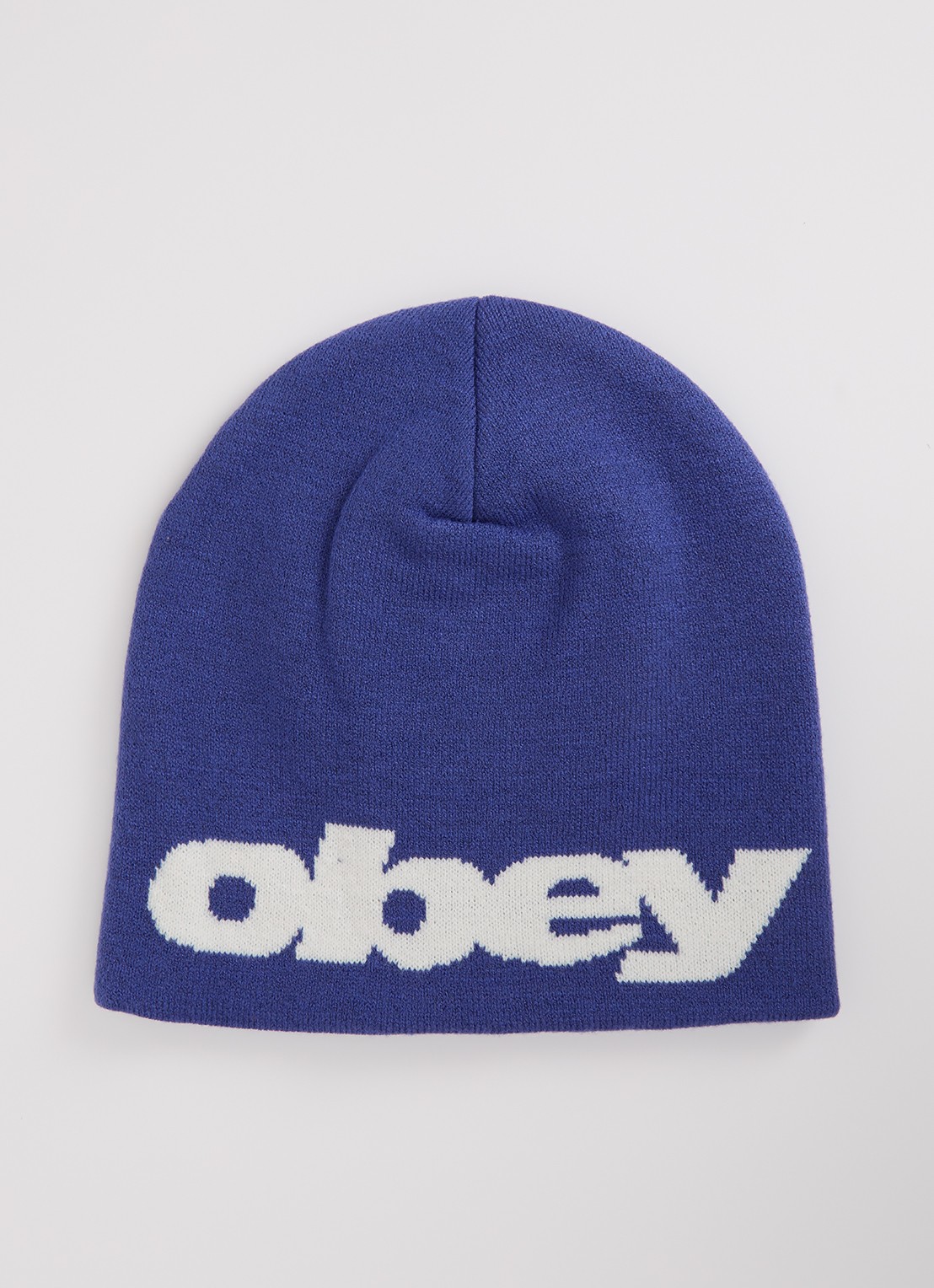 Obey Delta muts met logo - voorkant kobaltblauw