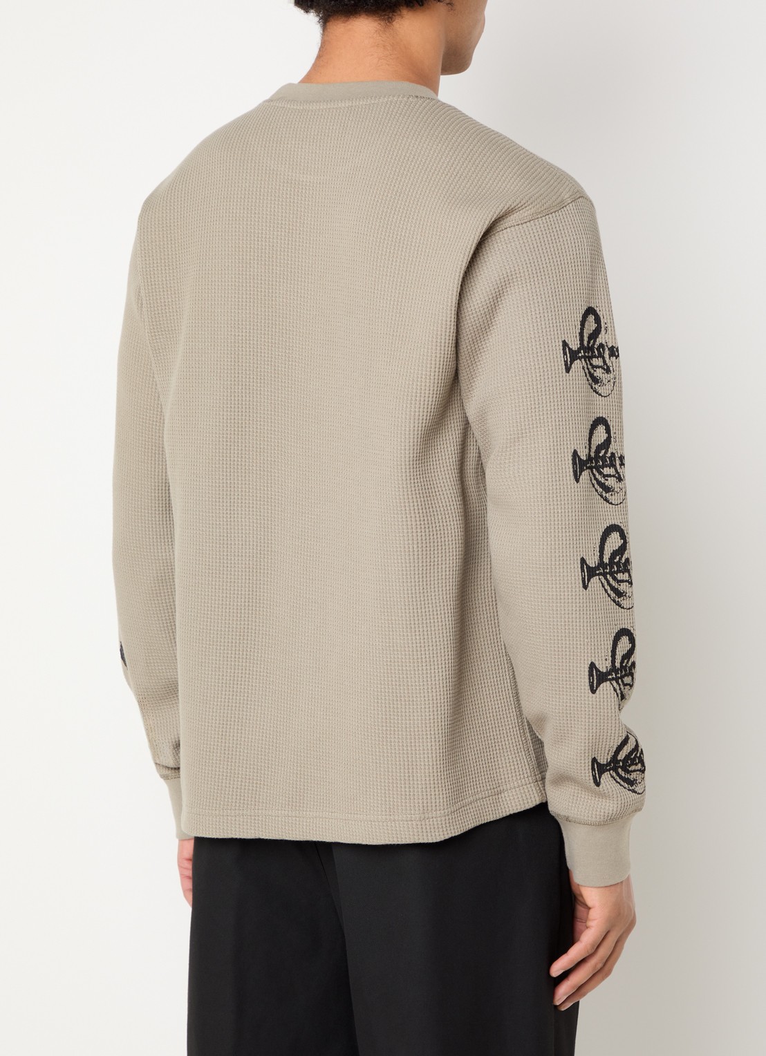 Obey Ears longsleeve met print - achterkant 3 olijfgroen