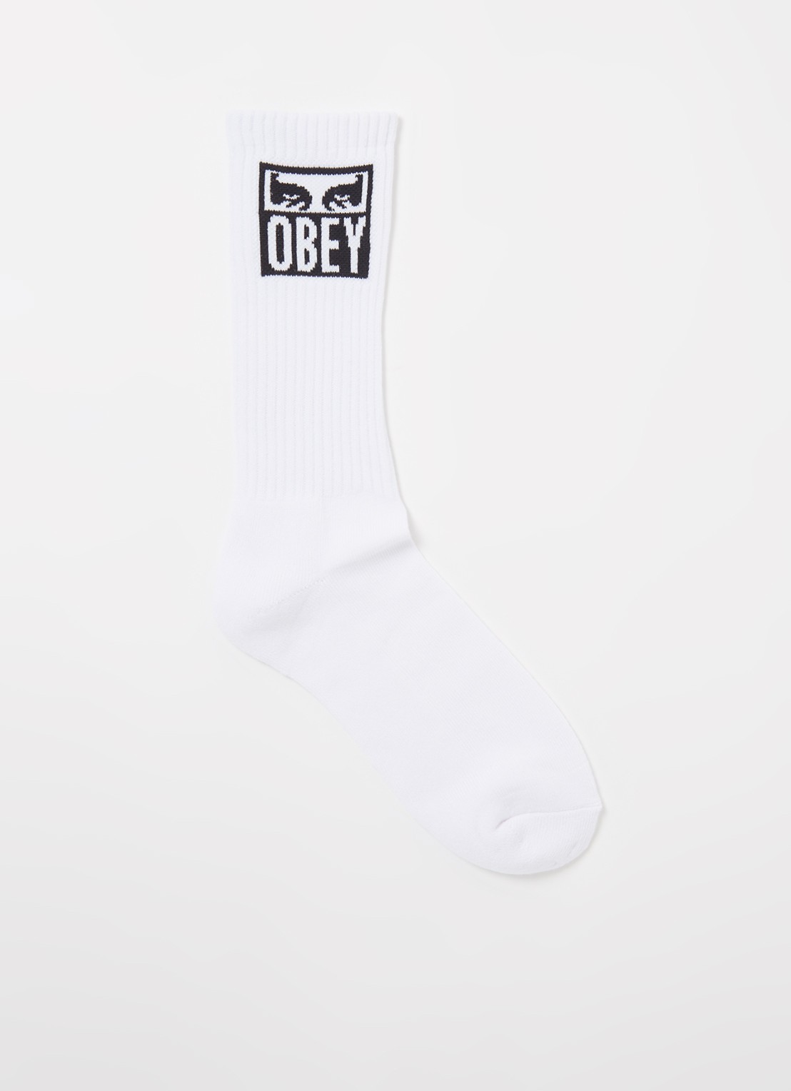 Obey Eyes Icon sportsokken met logo - voorkant wit