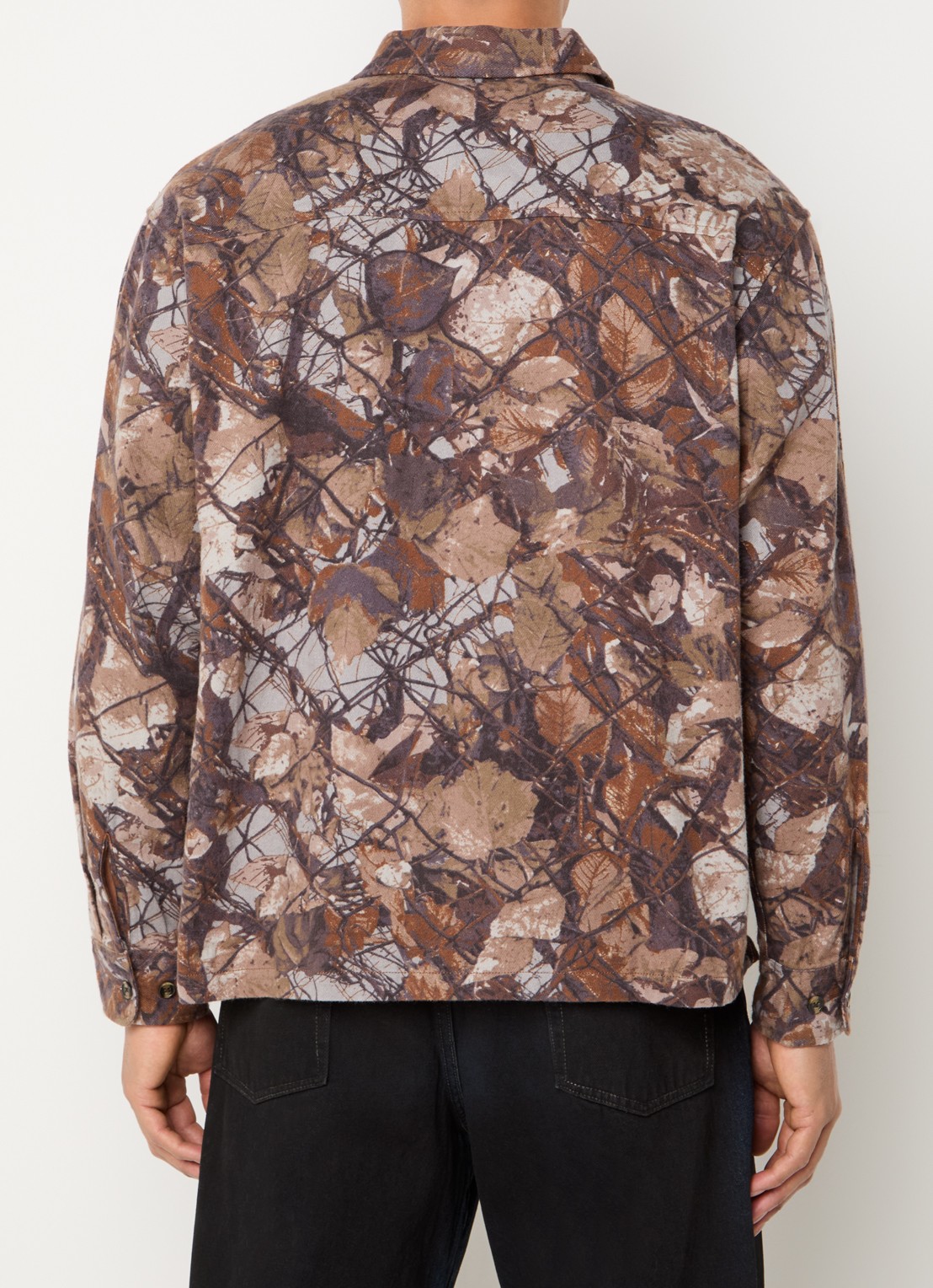 Obey Fence regular fit overhemd met print - achterkant 2 bruin