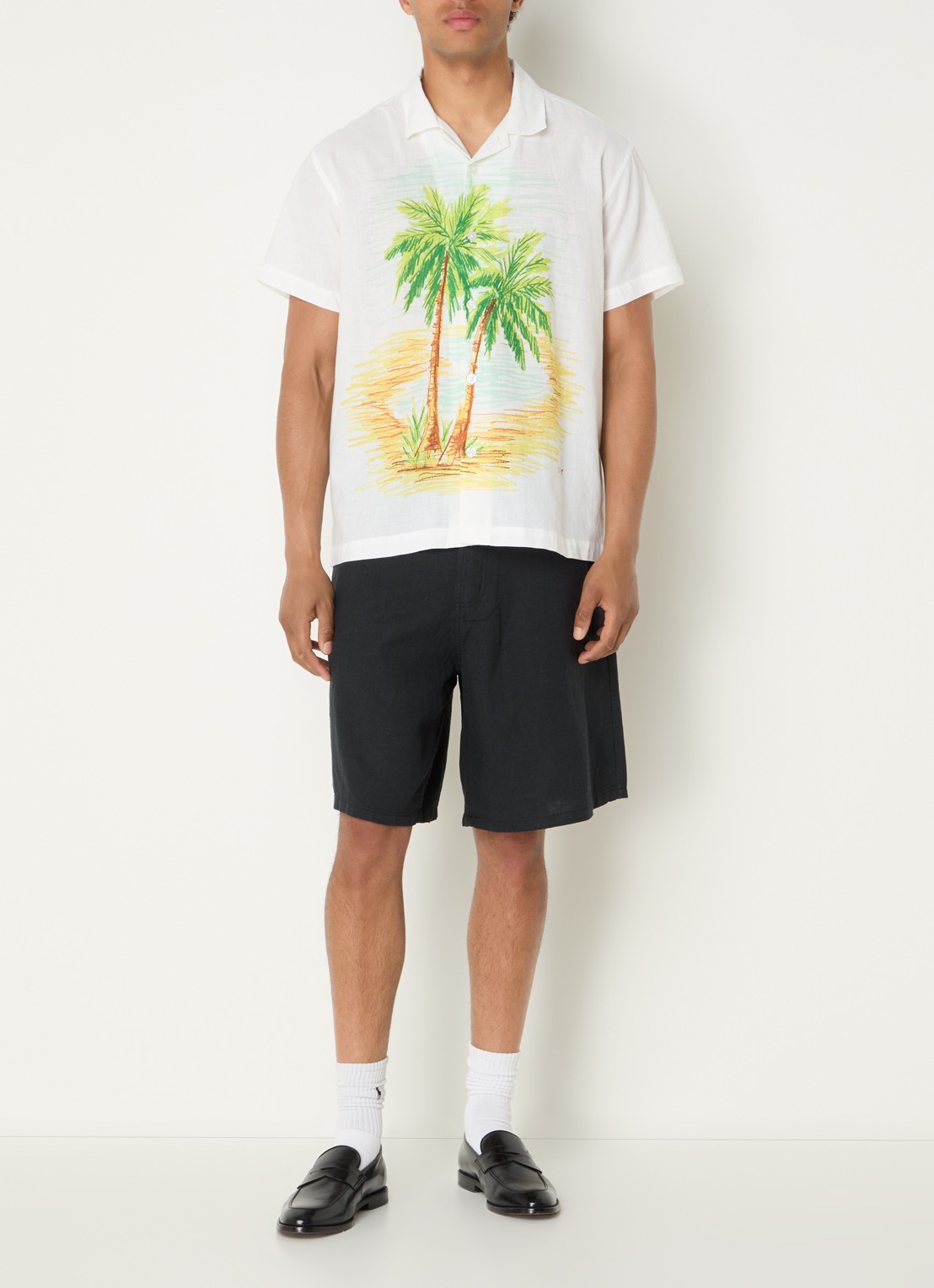 Obey Hyde regular fit overhemd met print - voorkant 4 wit