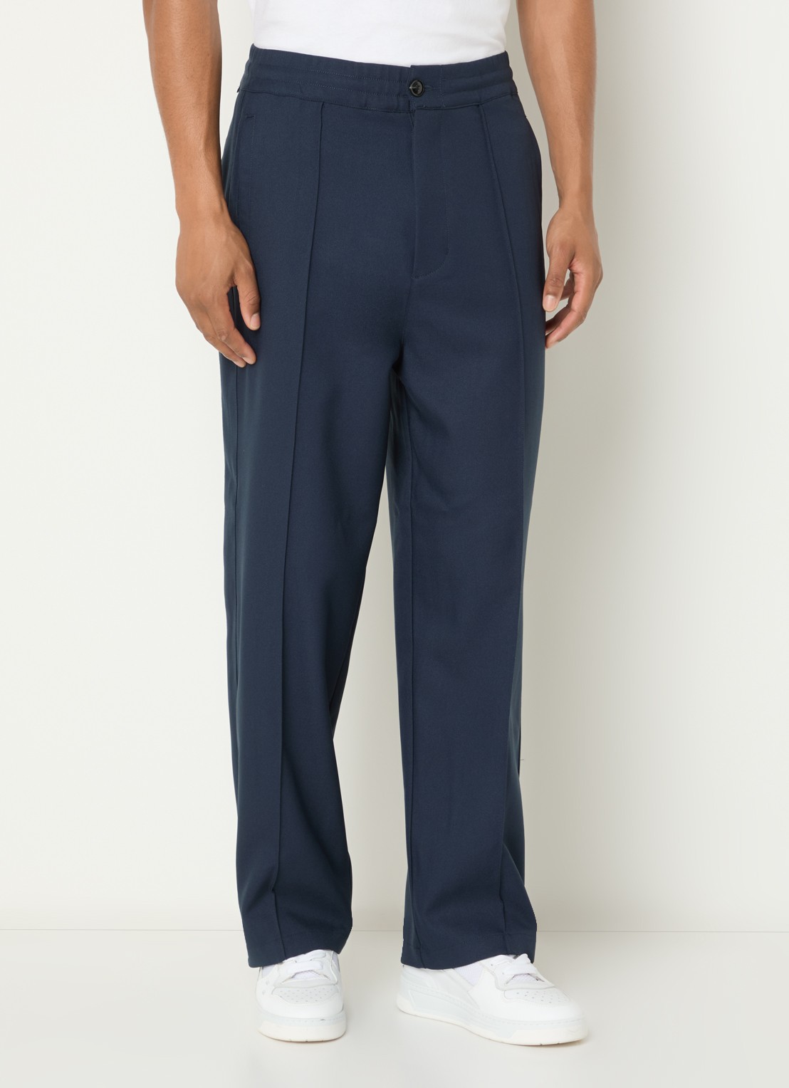 Obey Loose fit pantalon met steekzakken - detail donkerblauw