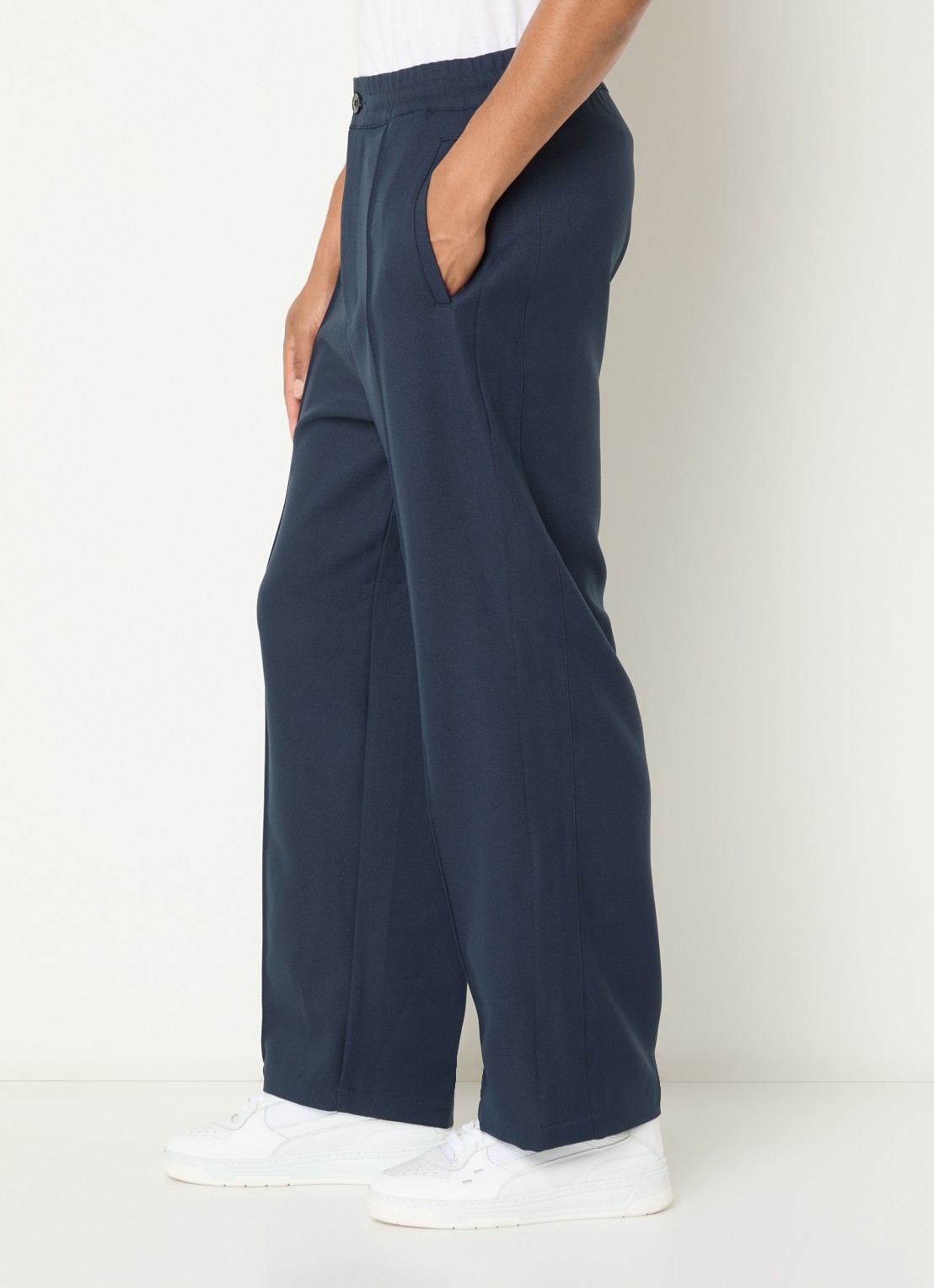 Obey Loose fit pantalon met steekzakken - detail 2 donkerblauw