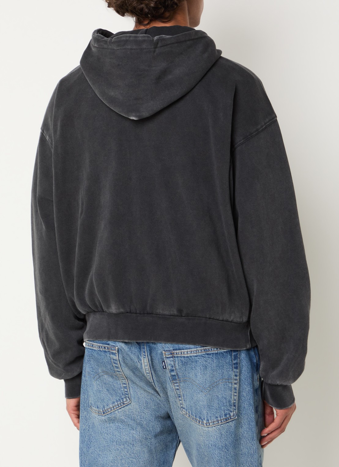 Obey Post sweatvest met logo - achterkant 5 antraciet