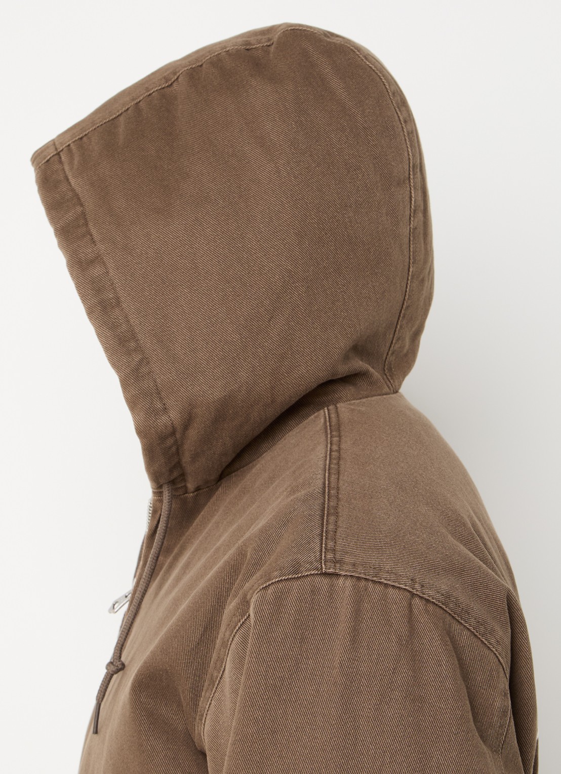 Obey Randy gewatteerd jack met logo- en backprint - detail 4 bruin
