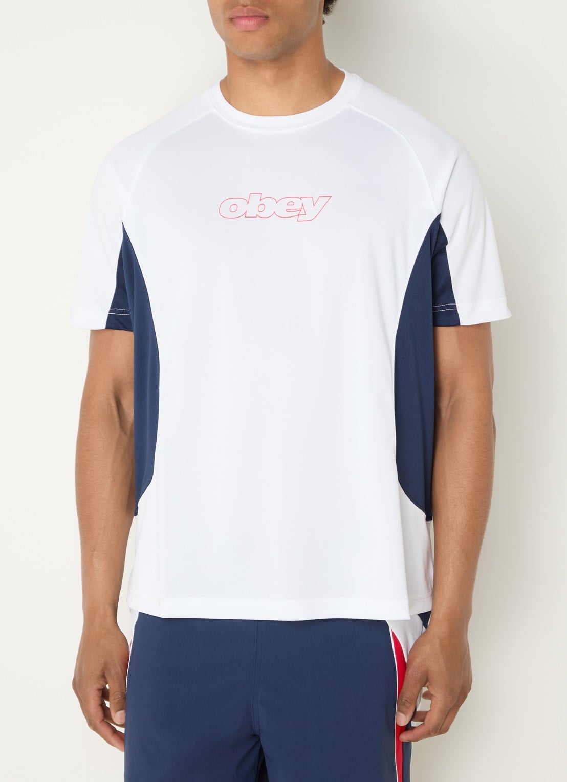 Obey Runner T-shirt met logo - detail 4 wit