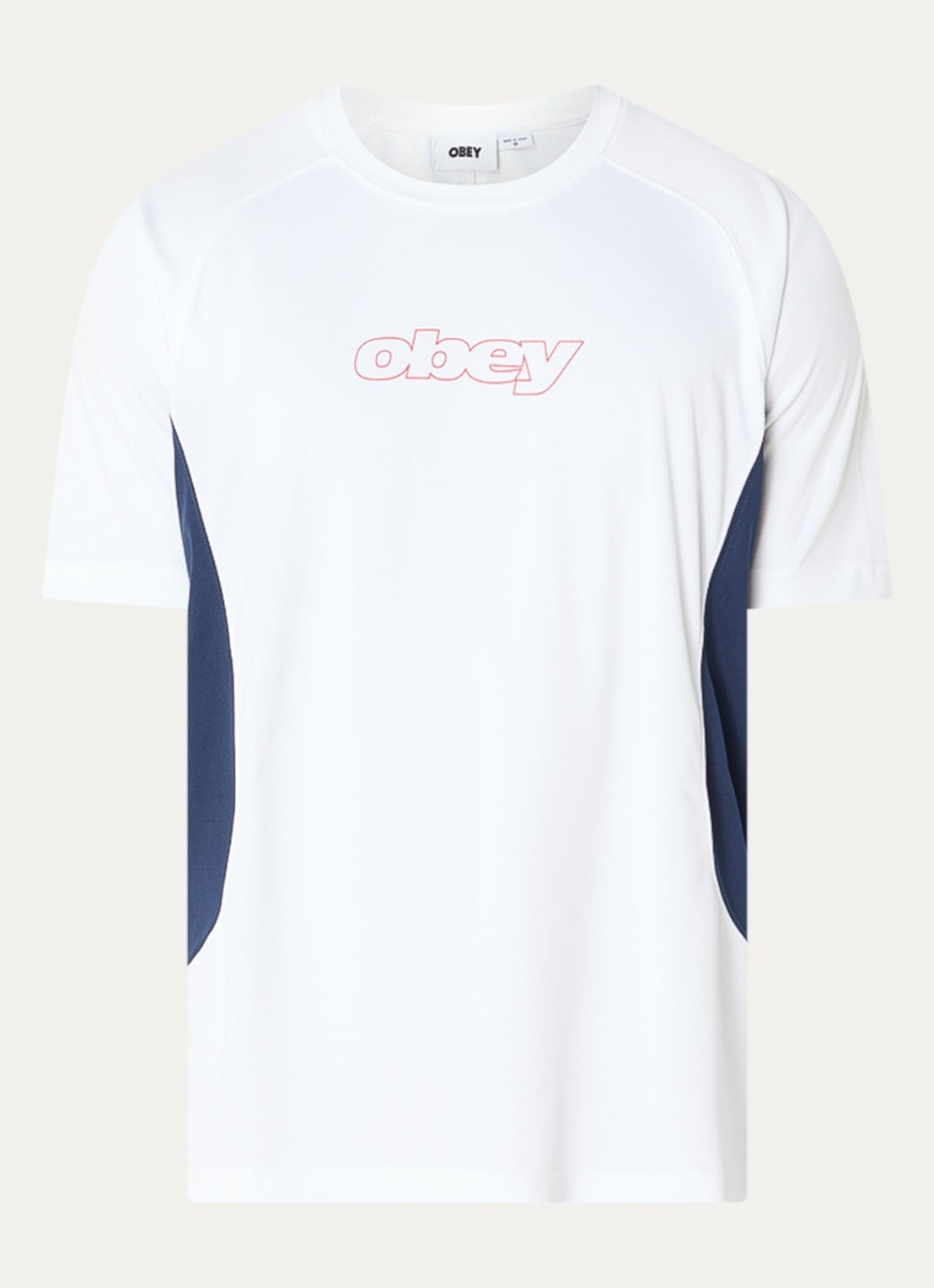 Obey Runner T-shirt met logo - voorkant 2 wit