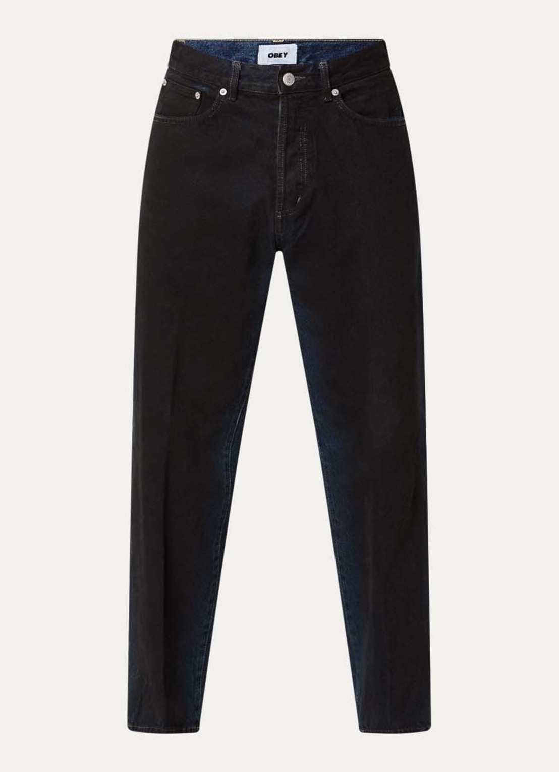 Obey Straight leg jeans met gekleurde wassing en steekzakken - voorkant 2 indigo