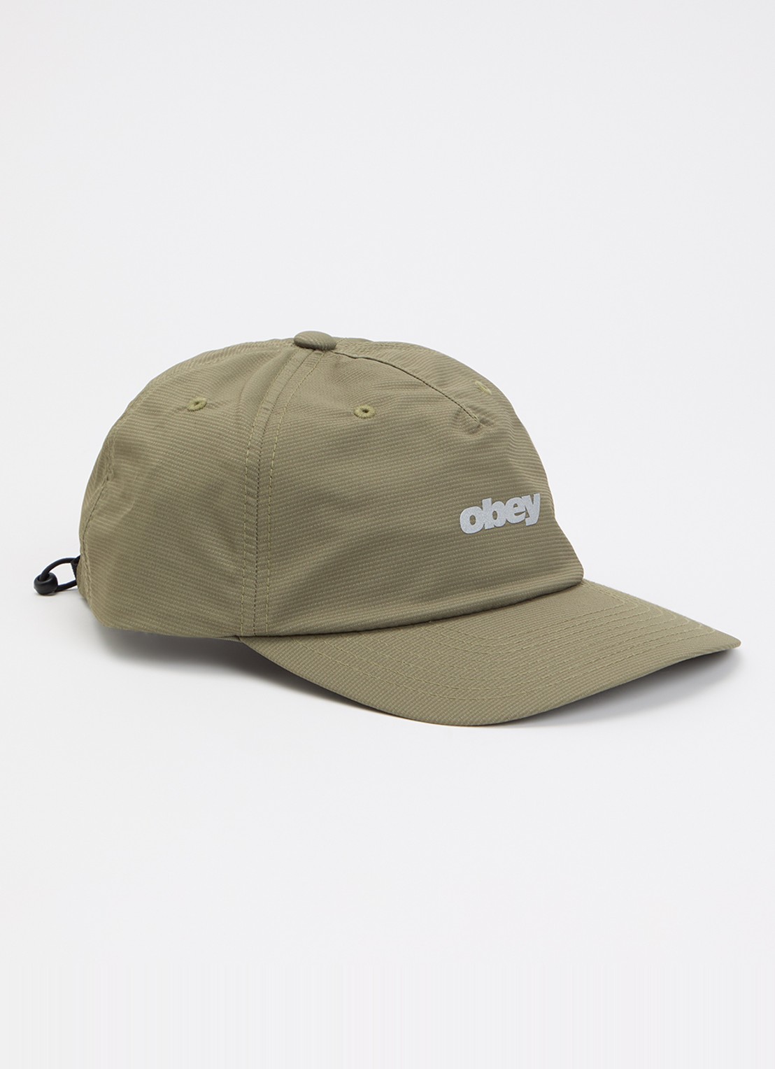 Obey Stride 5 pet met logo - voorkant 2 olijfgroen