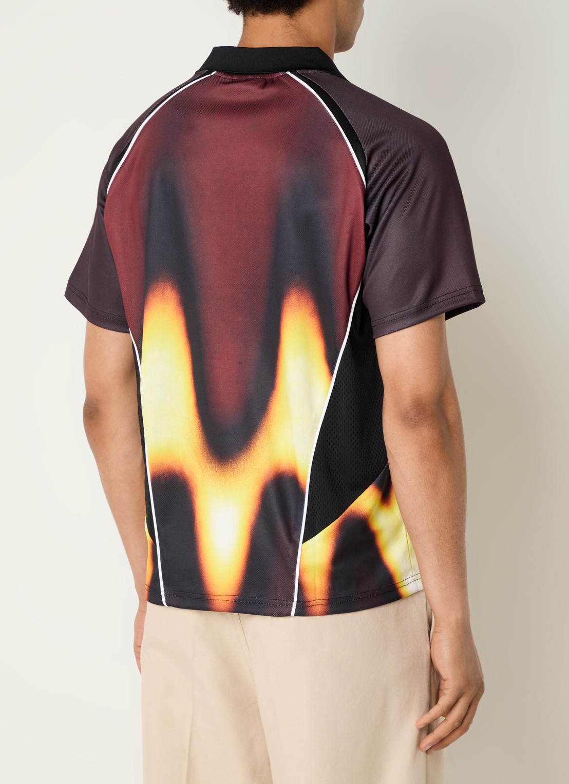 Obey T-shirt met print - achterkant bordeauxrood