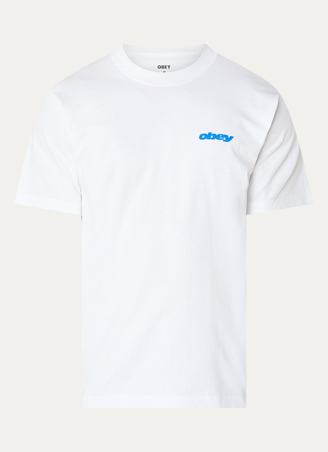 Obey T-shirt met print - voorkant wit