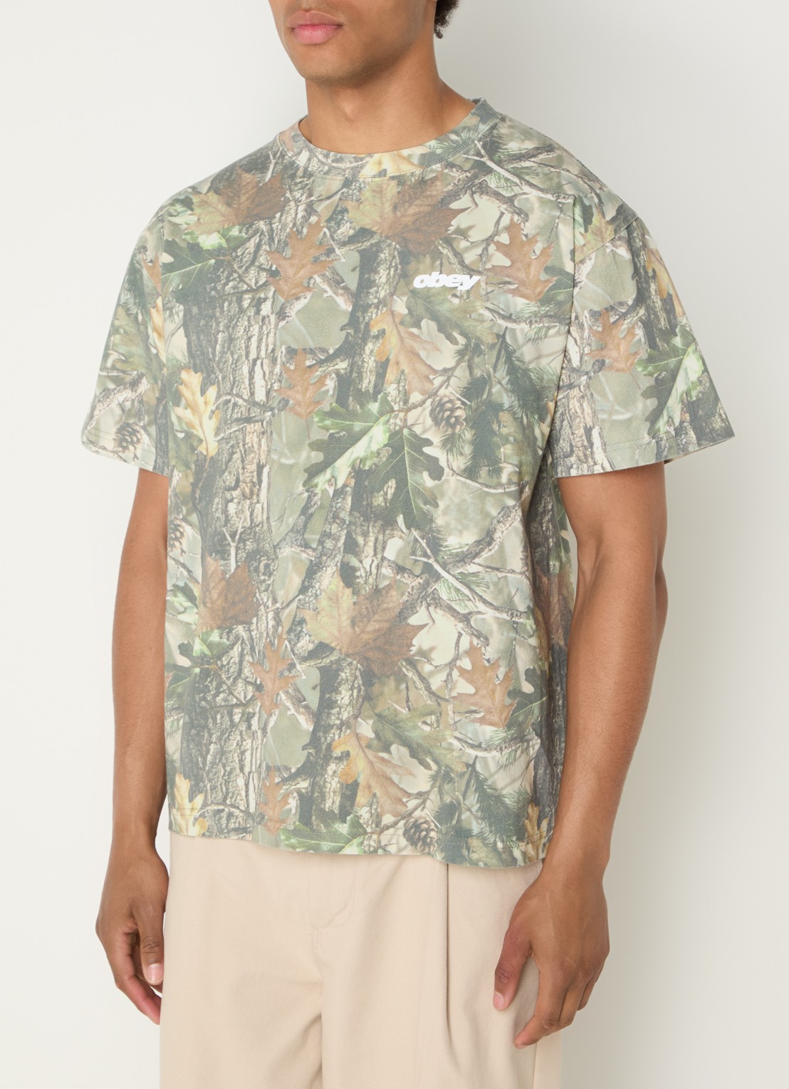 Obey T-shirt met print - achterkant multicolor