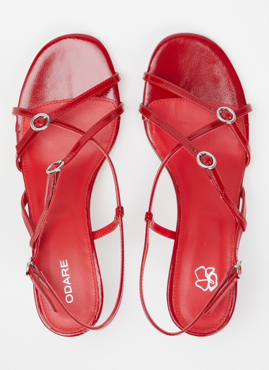 Odare Blanca sandalette van leer - detail 4 cranberryrood
