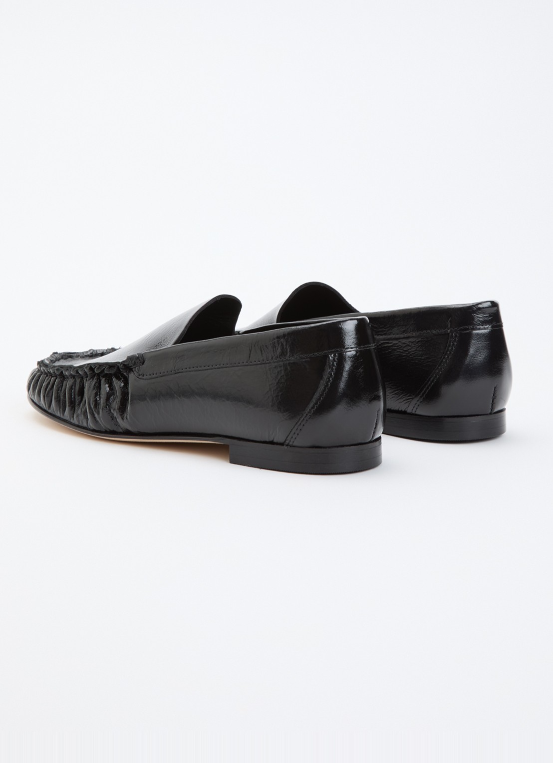 Odare Elena loafer van leer met lakfinish - achterkant 4 zwart