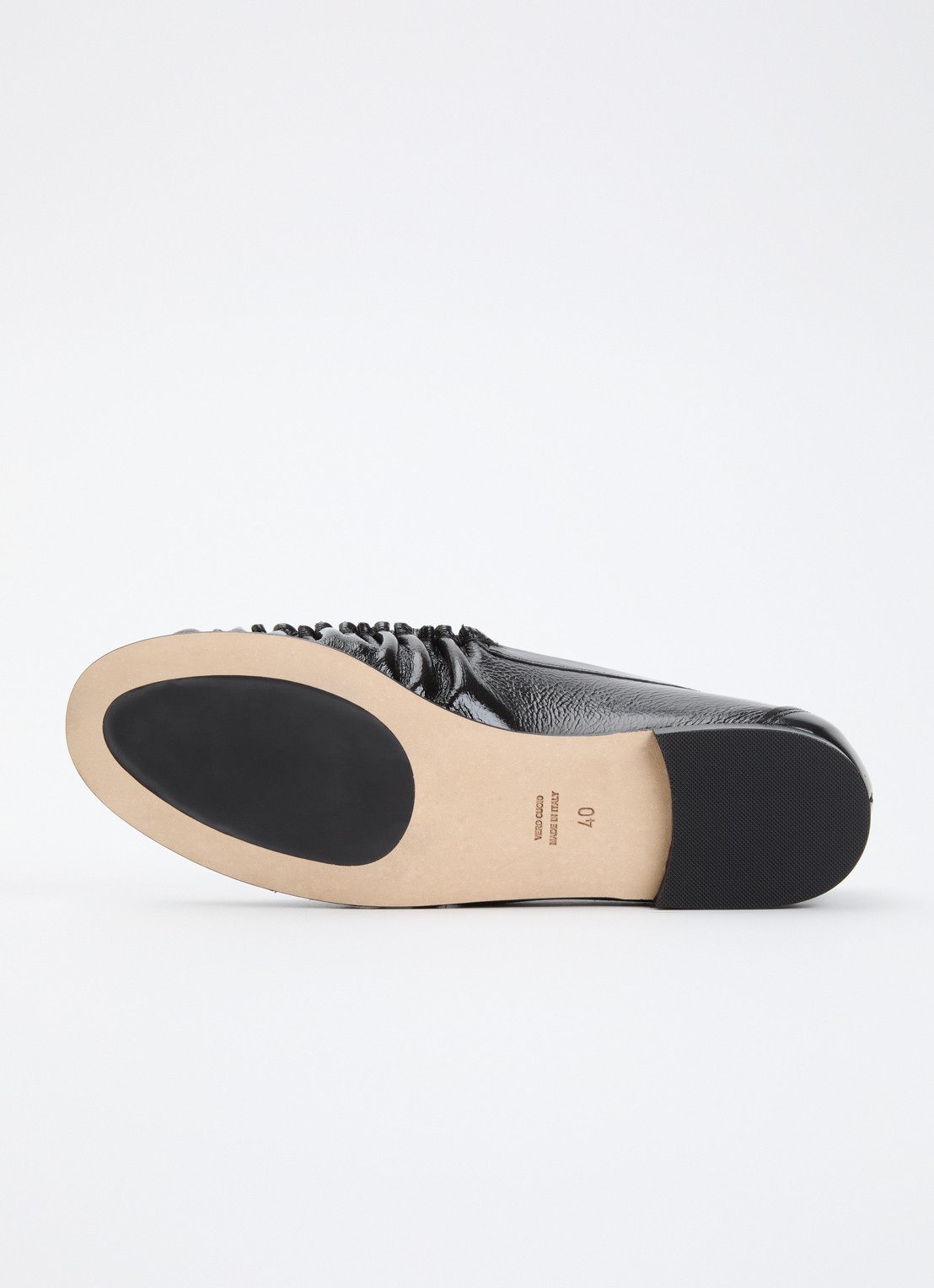 Odare Elena loafer van leer met lakfinish - detail 3 zwart