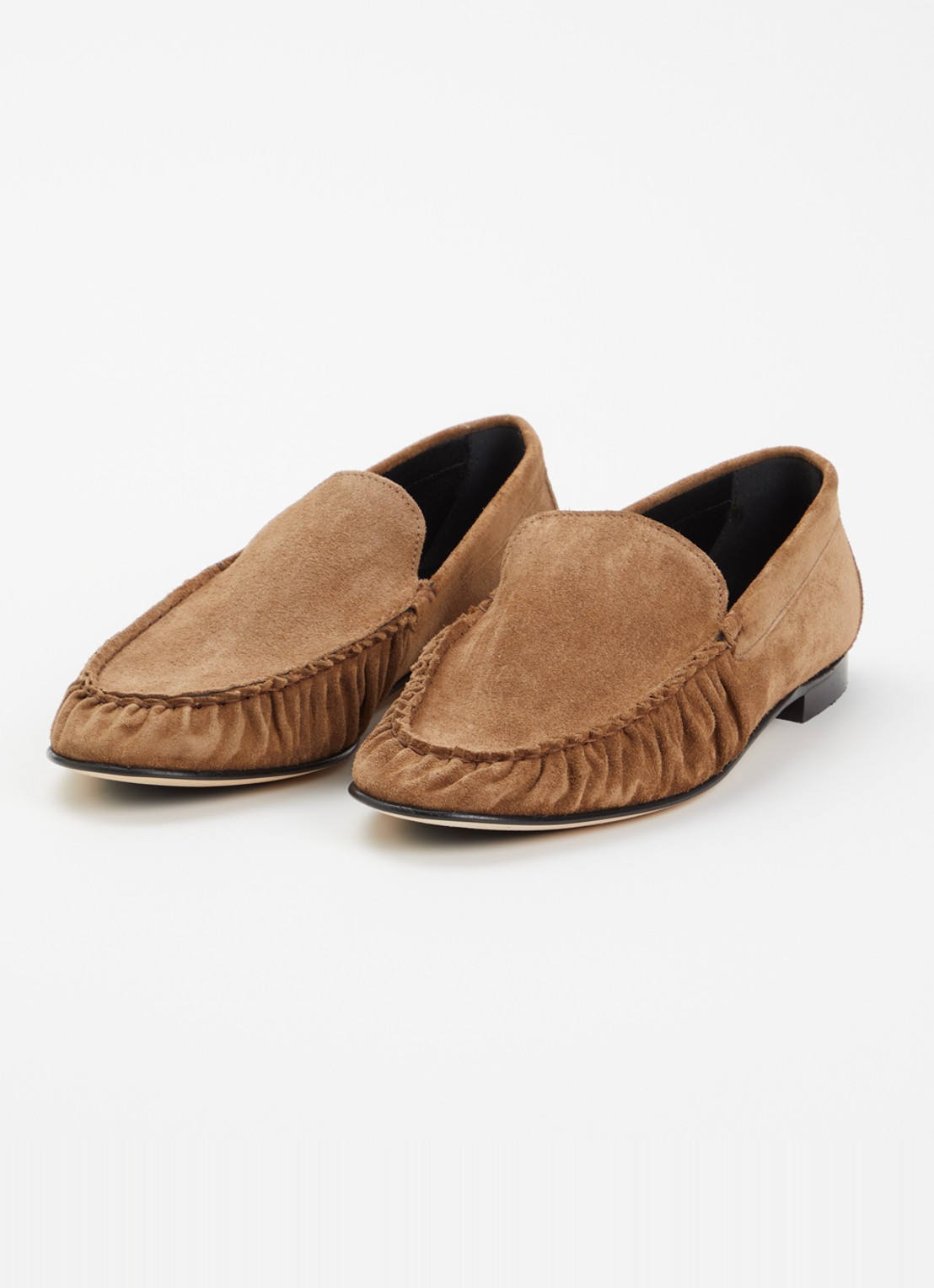 Odare Elena loafer van suéde  - detail cognac