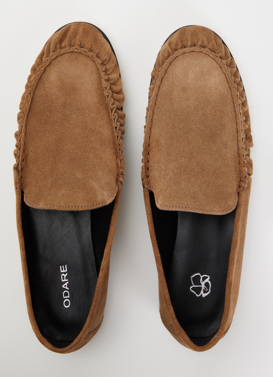 Odare Elena loafer van suéde  - detail 2 cognac