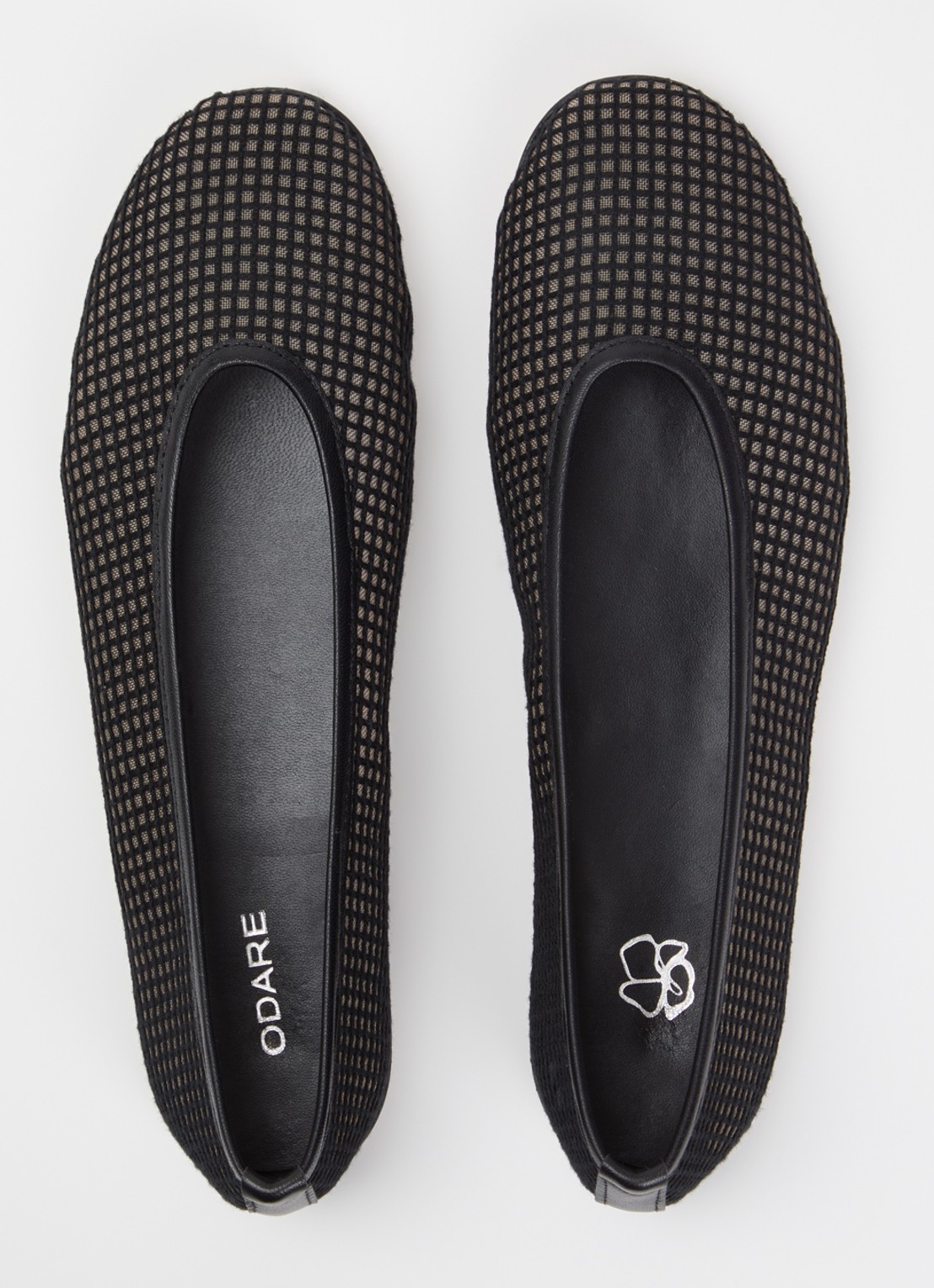 Odare Nora ballerina van mesh met details van leer - detail 4 zwart