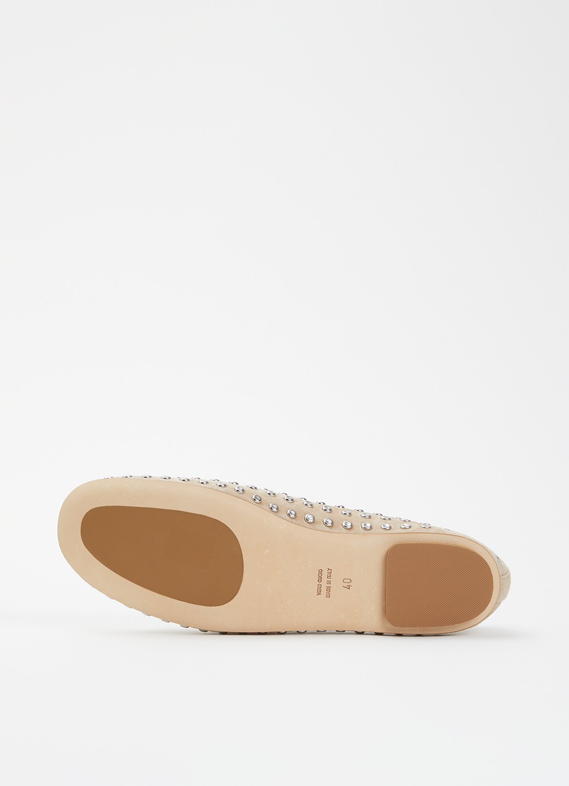 Odare Selena ballerina van suède met studs - detail 3 beige
