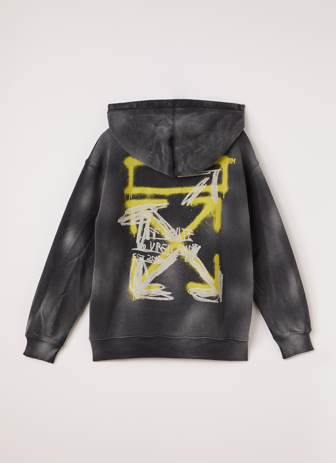 Off-White Arrow Spray vest met logo- en backprint - achterkant antraciet