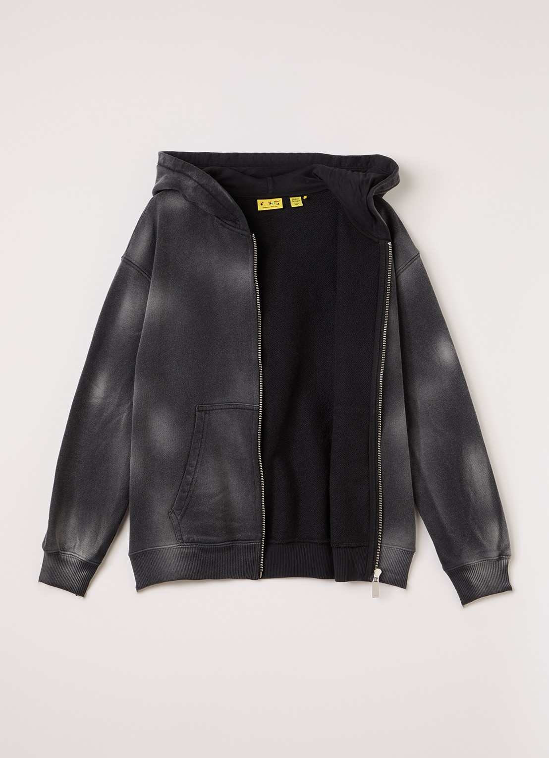 Off-White Arrow Spray vest met logo- en backprint - voorkant 3 antraciet