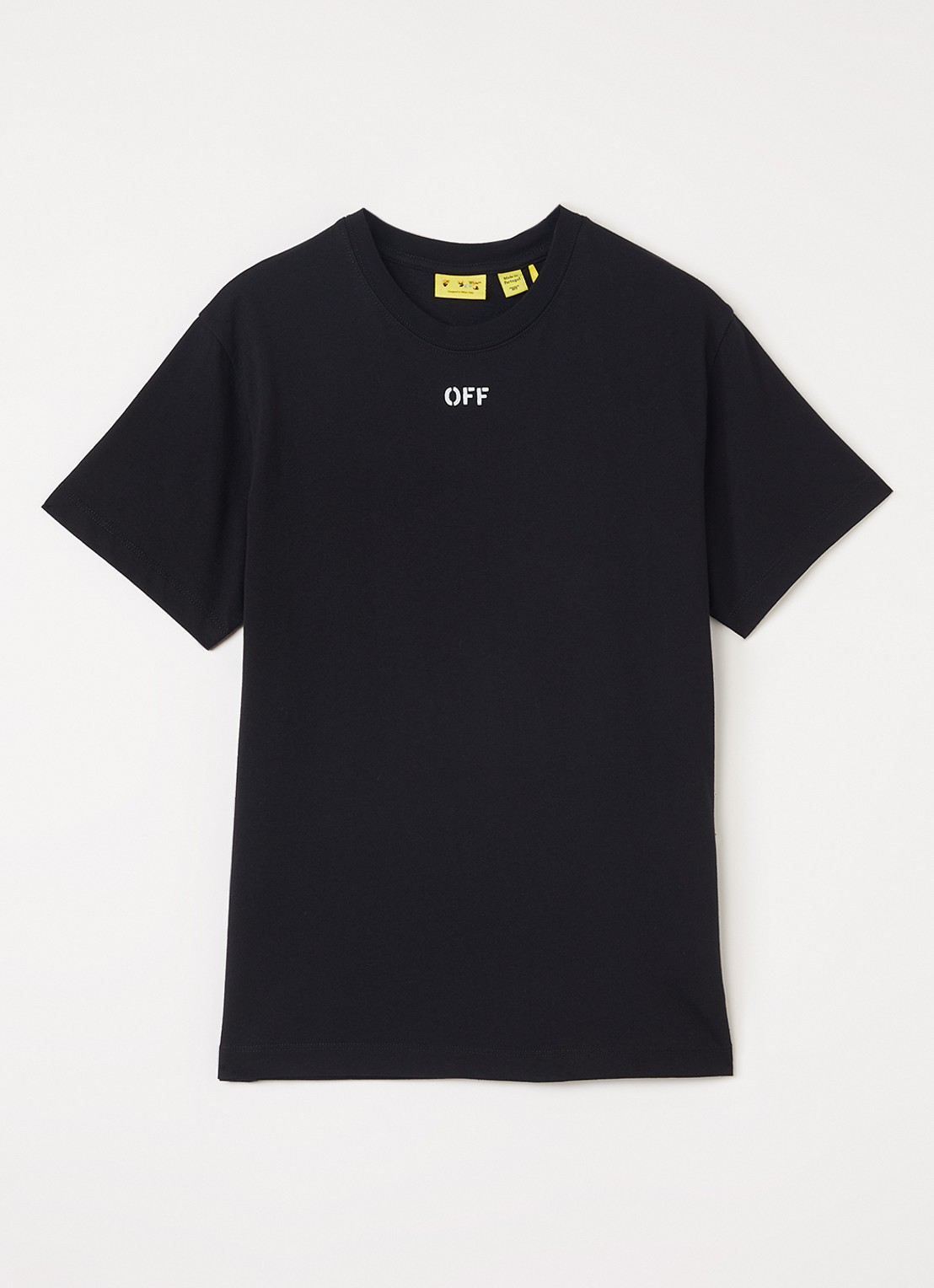 Off-White Arrow T-shirt met logo- en backprint - voorkant zwart