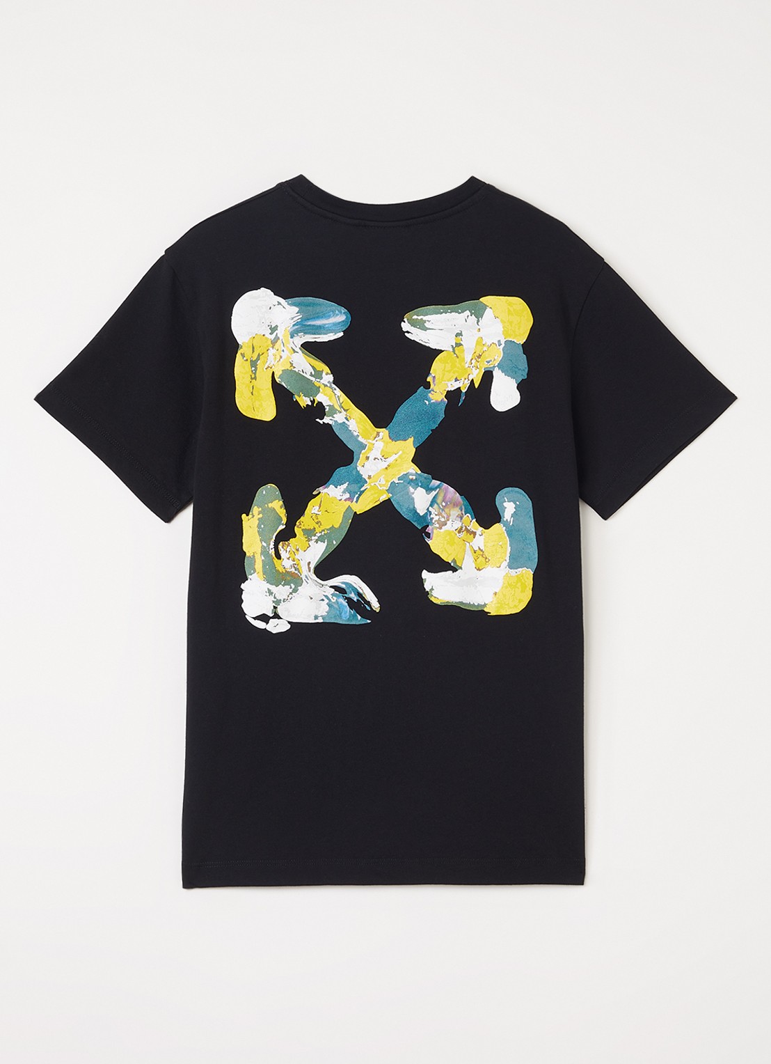 Off-White Arrow T-shirt met logo- en backprint - voorkant 2 zwart