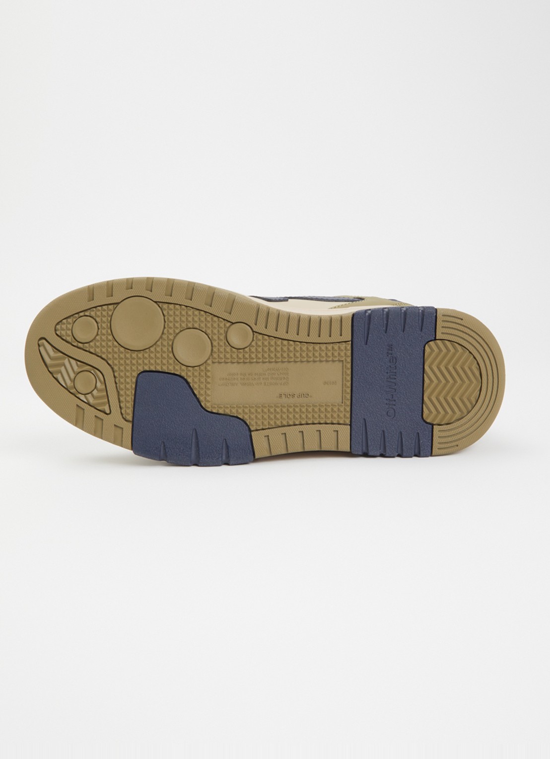 Off-White B-Out Of Office sneaker van leer  - detail 4 legergroen