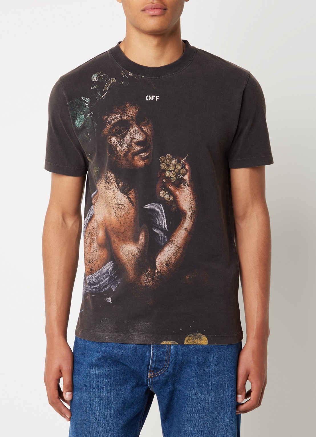 Off-White Bacchus T-shirt met print  - detail 4 zwart