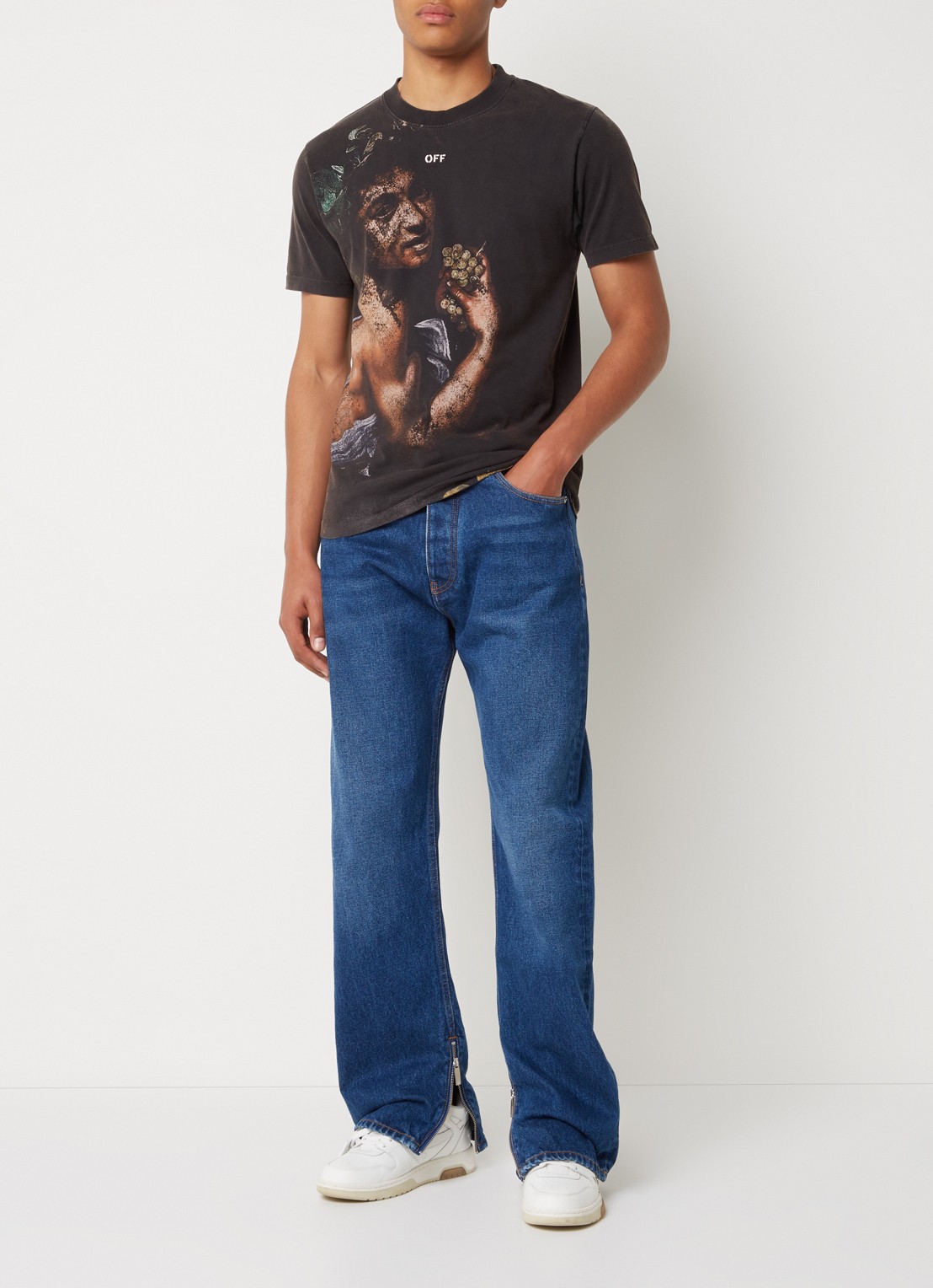Off-White Bacchus T-shirt met print  - voorkant 3 zwart