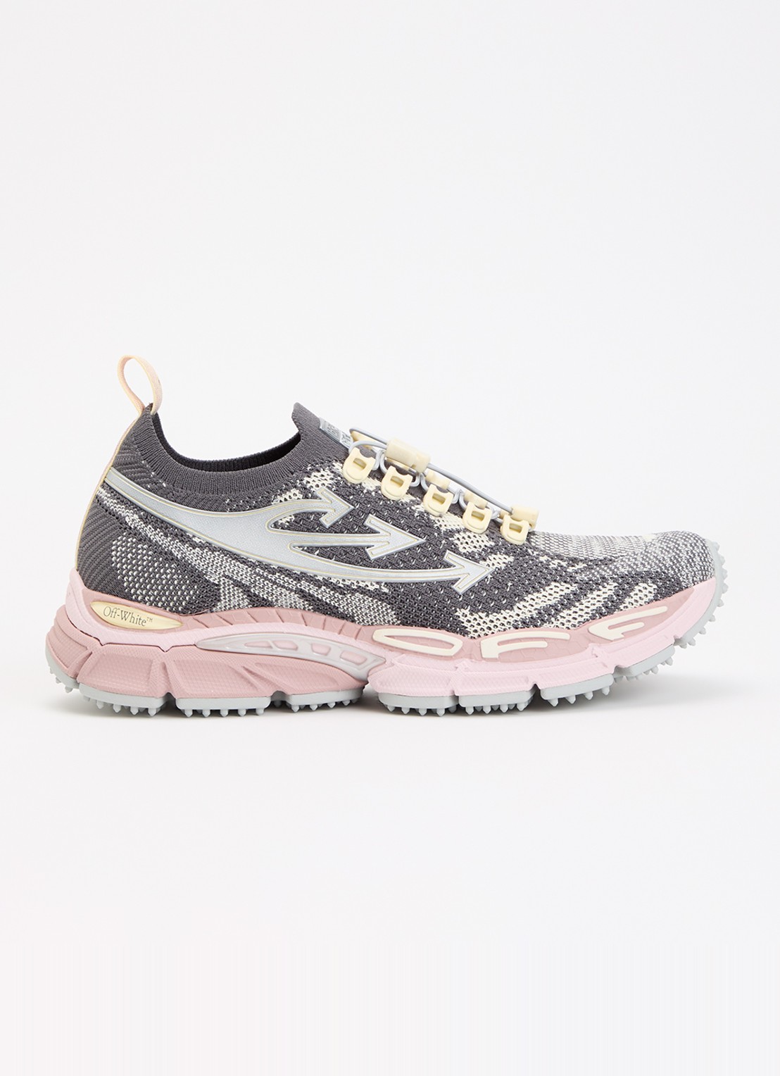 Off-White Be Right Back sneaker met mesh details - voorkant 2 grijs