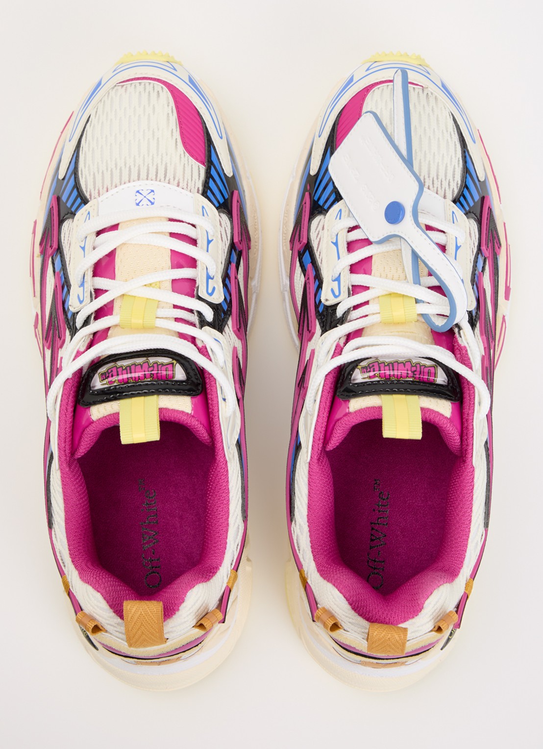 Off-White Be Right Back sneaker met mesh details - detail 5 fuchsia