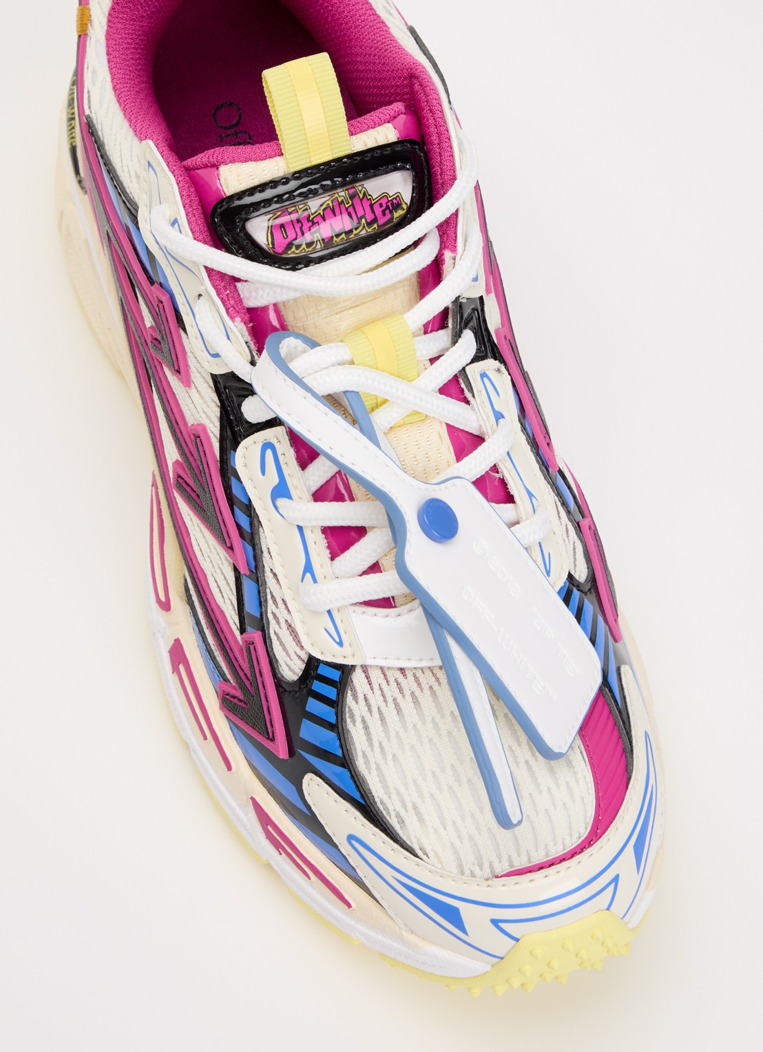 Off-White Be Right Back sneaker met mesh details - detail 7 fuchsia