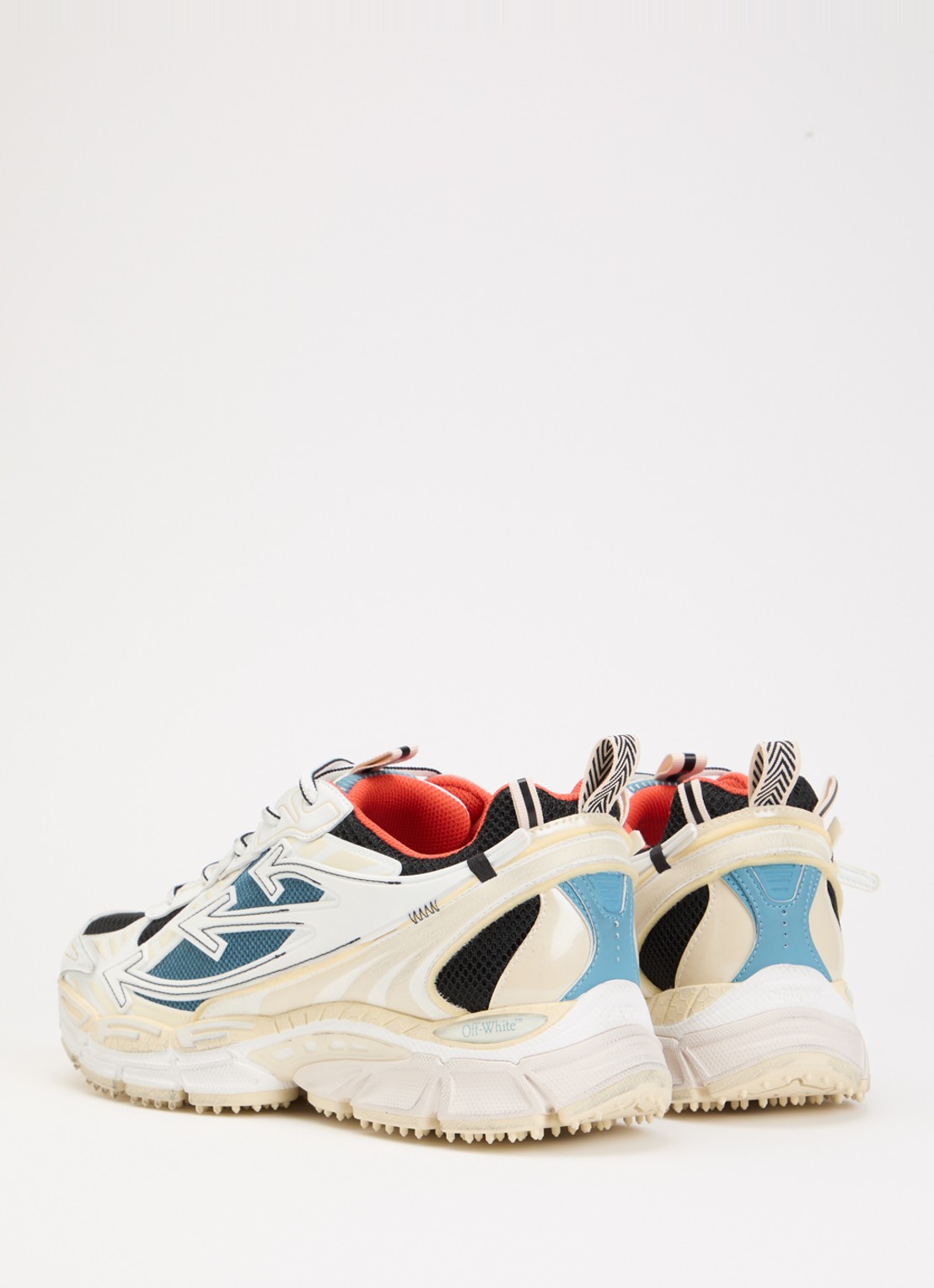 Off-White Be Right Back sneaker met mesh details - achterkant 2 ivoor