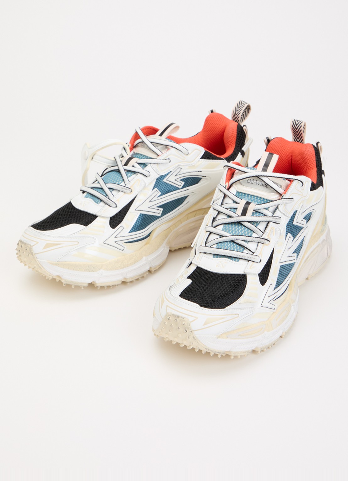 Off-White Be Right Back sneaker met mesh details - detail 3 ivoor