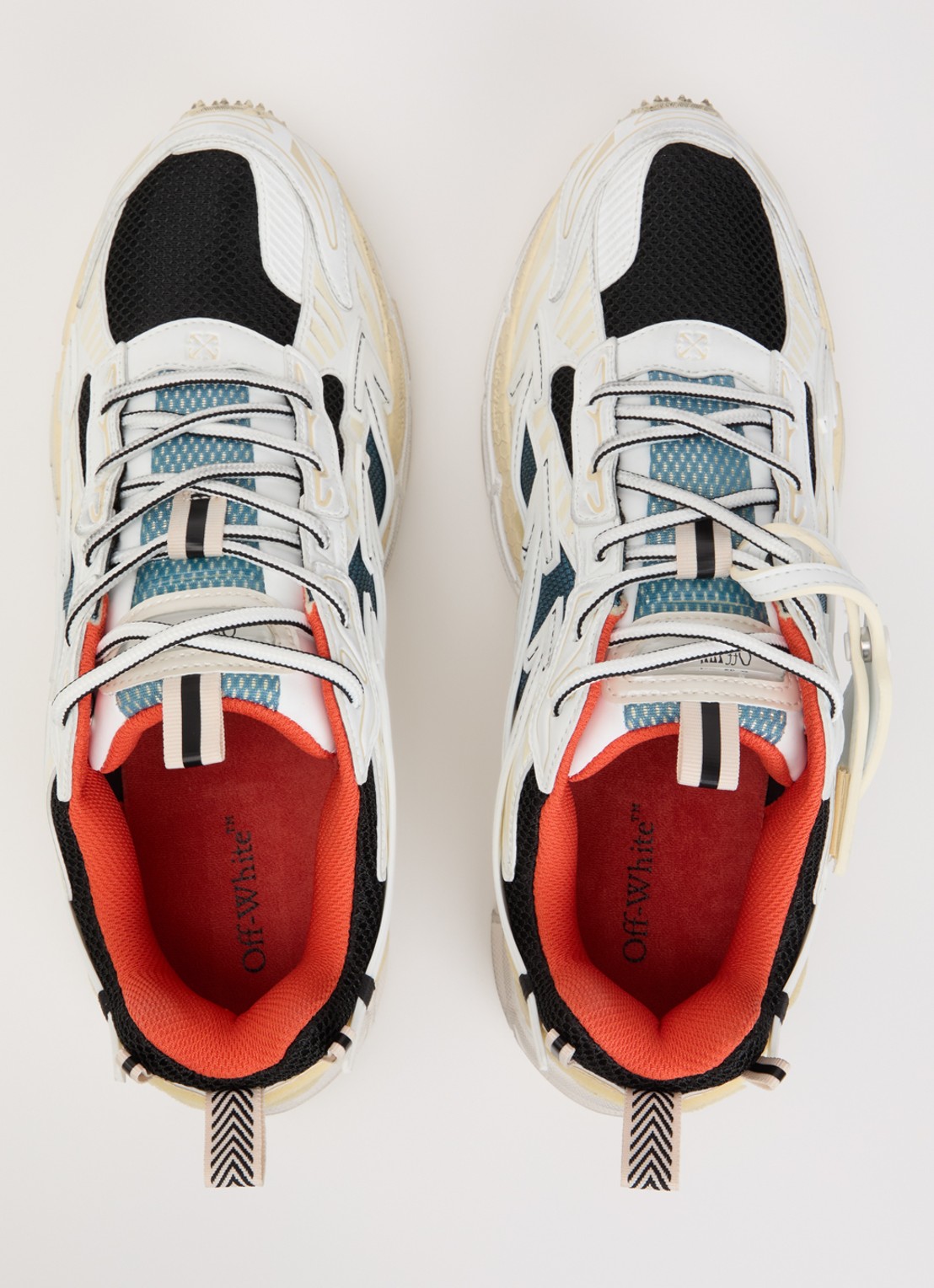 Off-White Be Right Back sneaker met mesh details - detail 4 ivoor