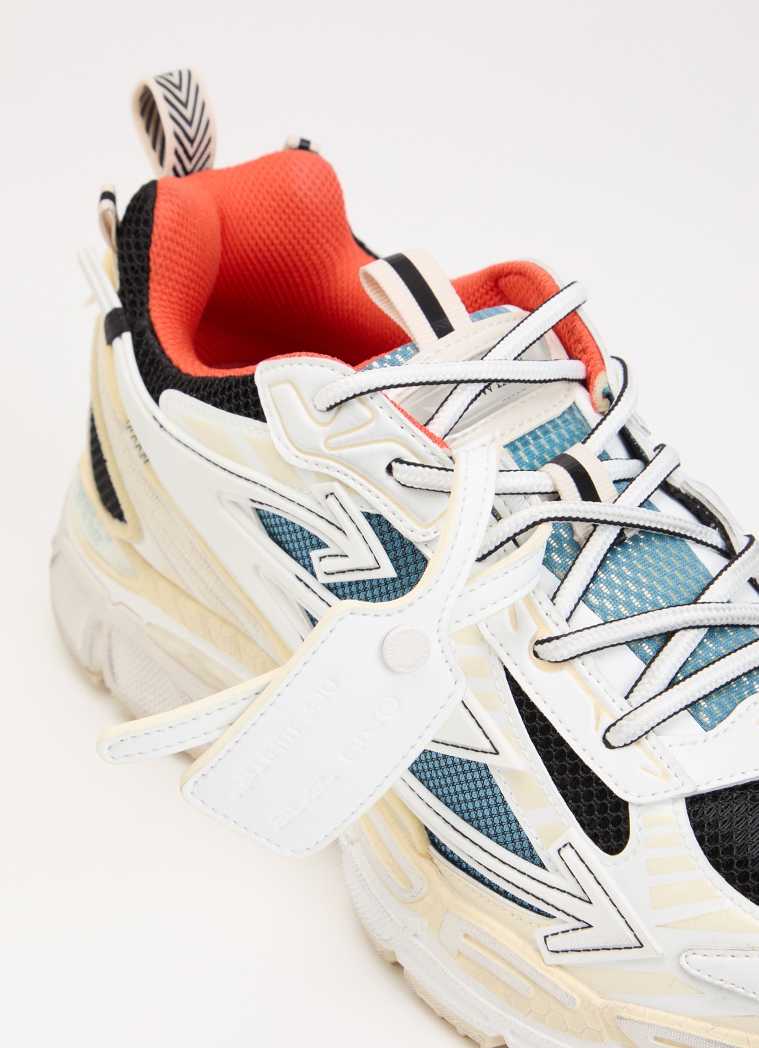 Off-White Be Right Back sneaker met mesh details - detail 6 ivoor