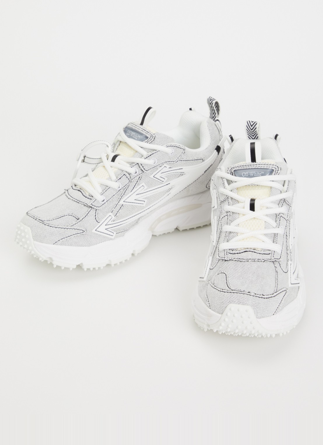 Off-White Be Right Back sneaker van denim - detail 2 wit