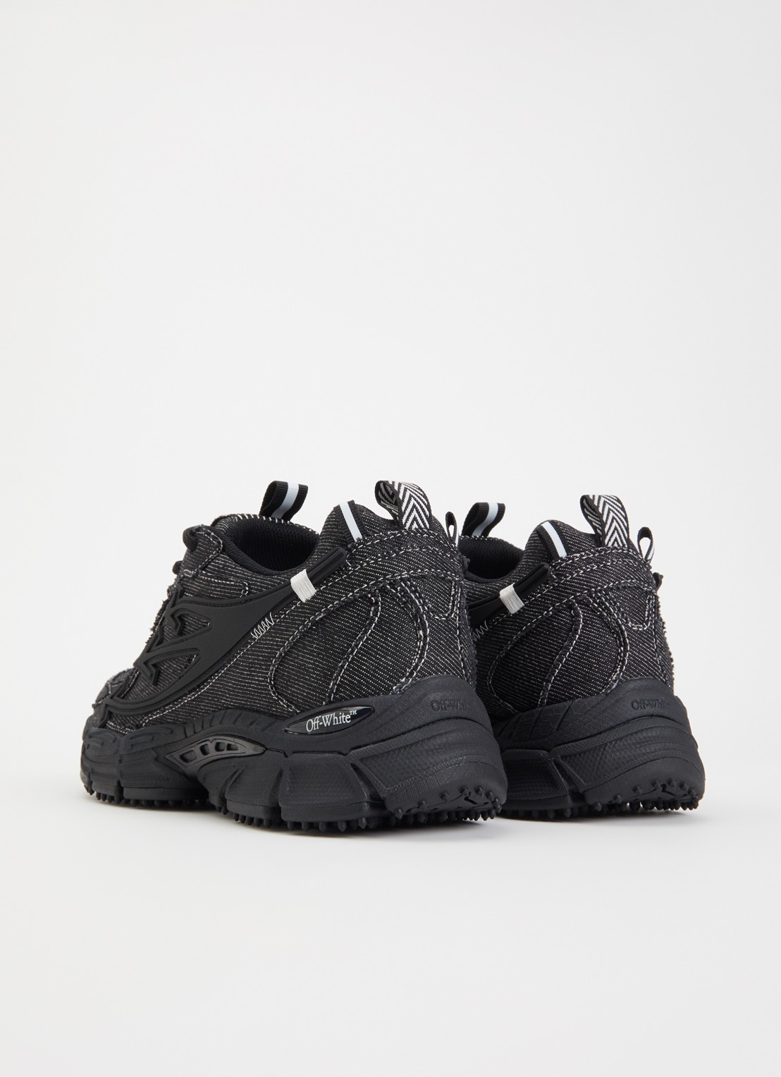 Off-White Be Right Back sneaker van denim - achterkant 5 zwart